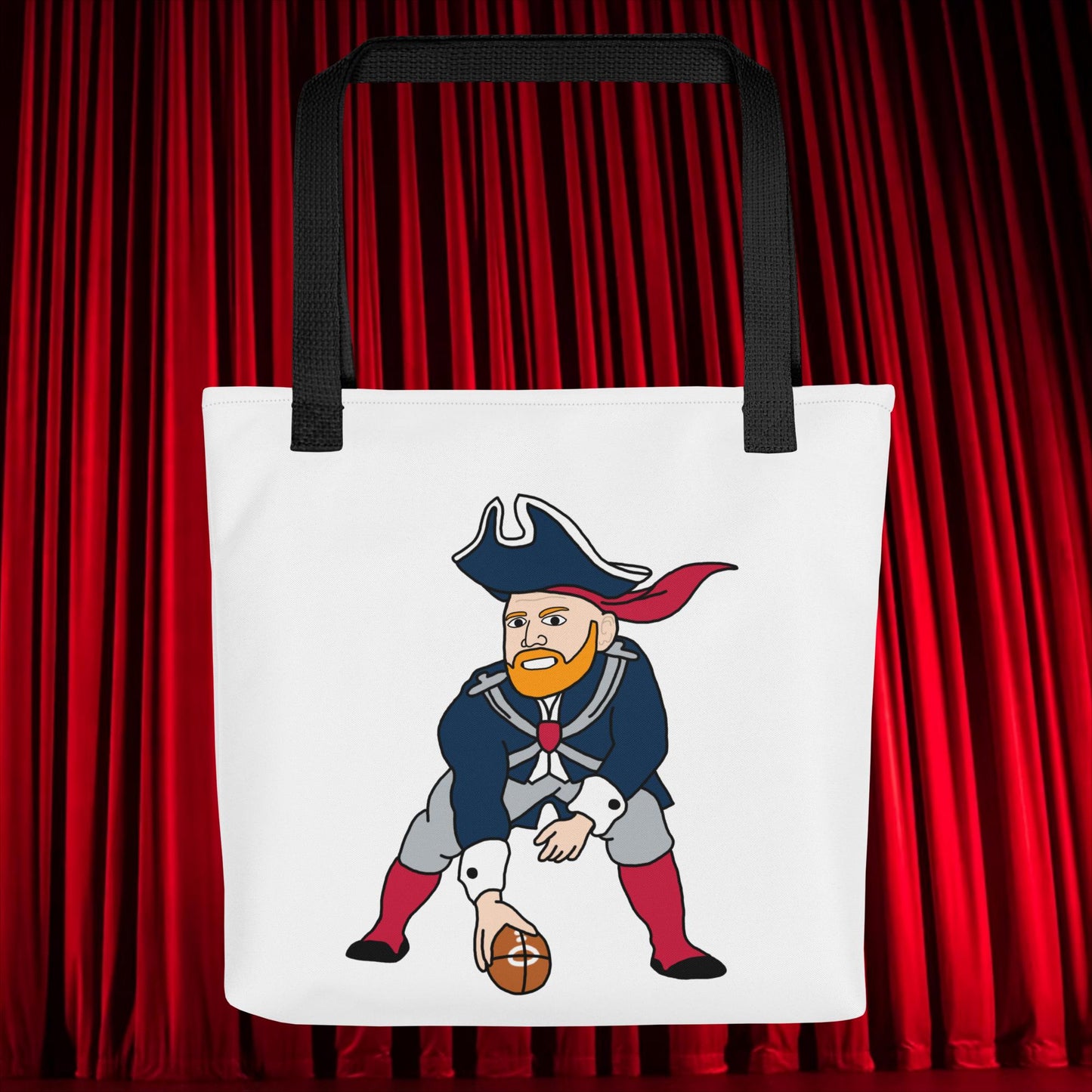 Bill Burrdy New England Patriots NFL Tom Brady Bill Burr Tote bag Black American Football Bill Burr Monday Morning Podcast New England Patriots NFL Podcasts Stand-up Comedy Next Cult Brand