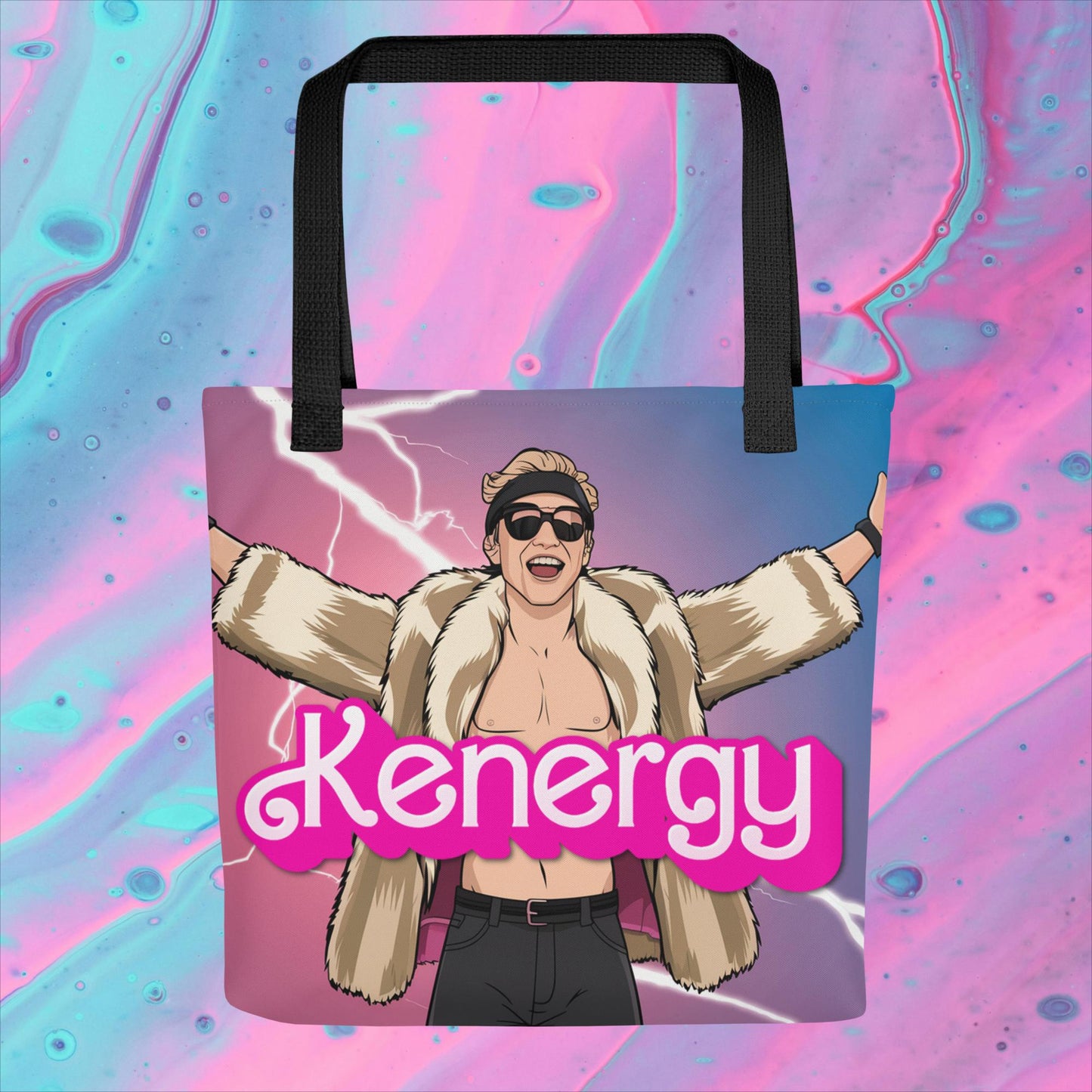 Kenergy Barbie Ryan Gosling Ken Tote bag Default Title Bags Barbie Celebrities Ken Kenergy Movies Ryan Gosling Next Cult Brand