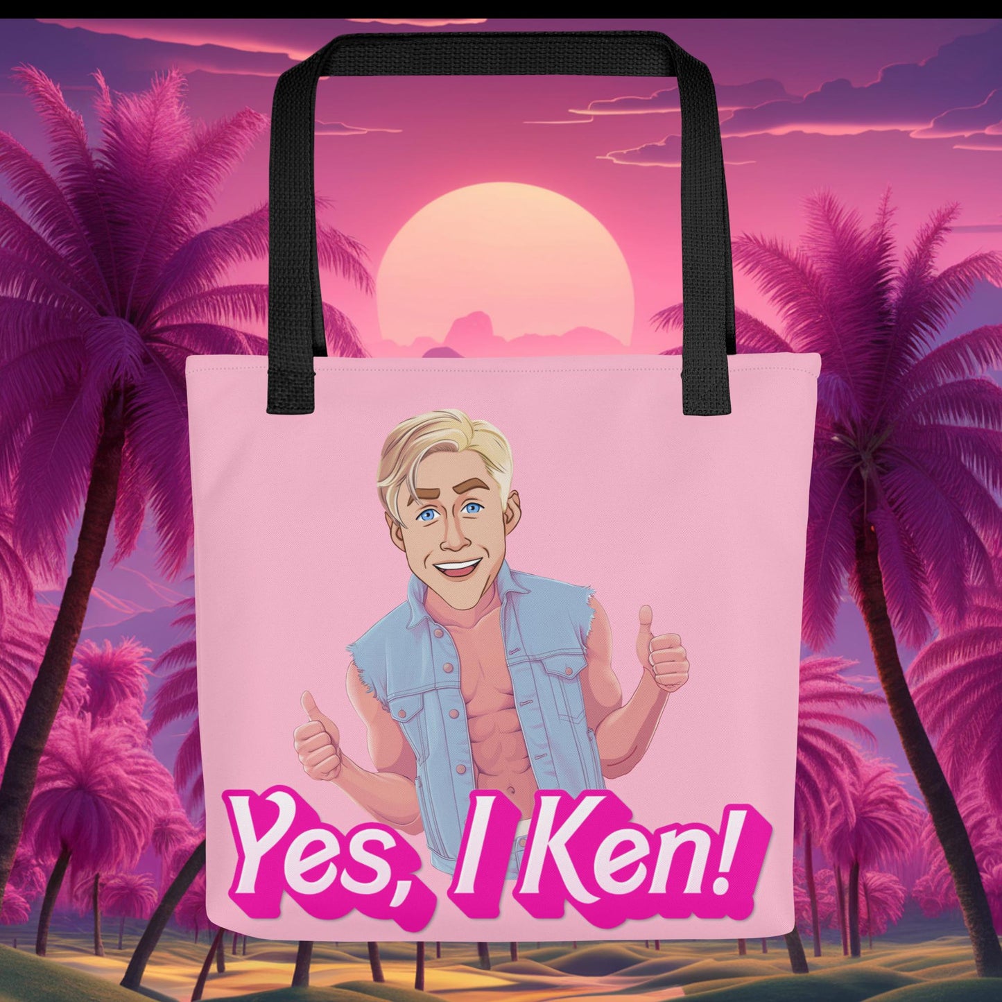 Yes I Ken Yes I can Ryan Gosling Ken Barbie Movie Tote bag Default Title Bags Barbie Celebrities Ken Movies Ryan Gosling Next Cult Brand
