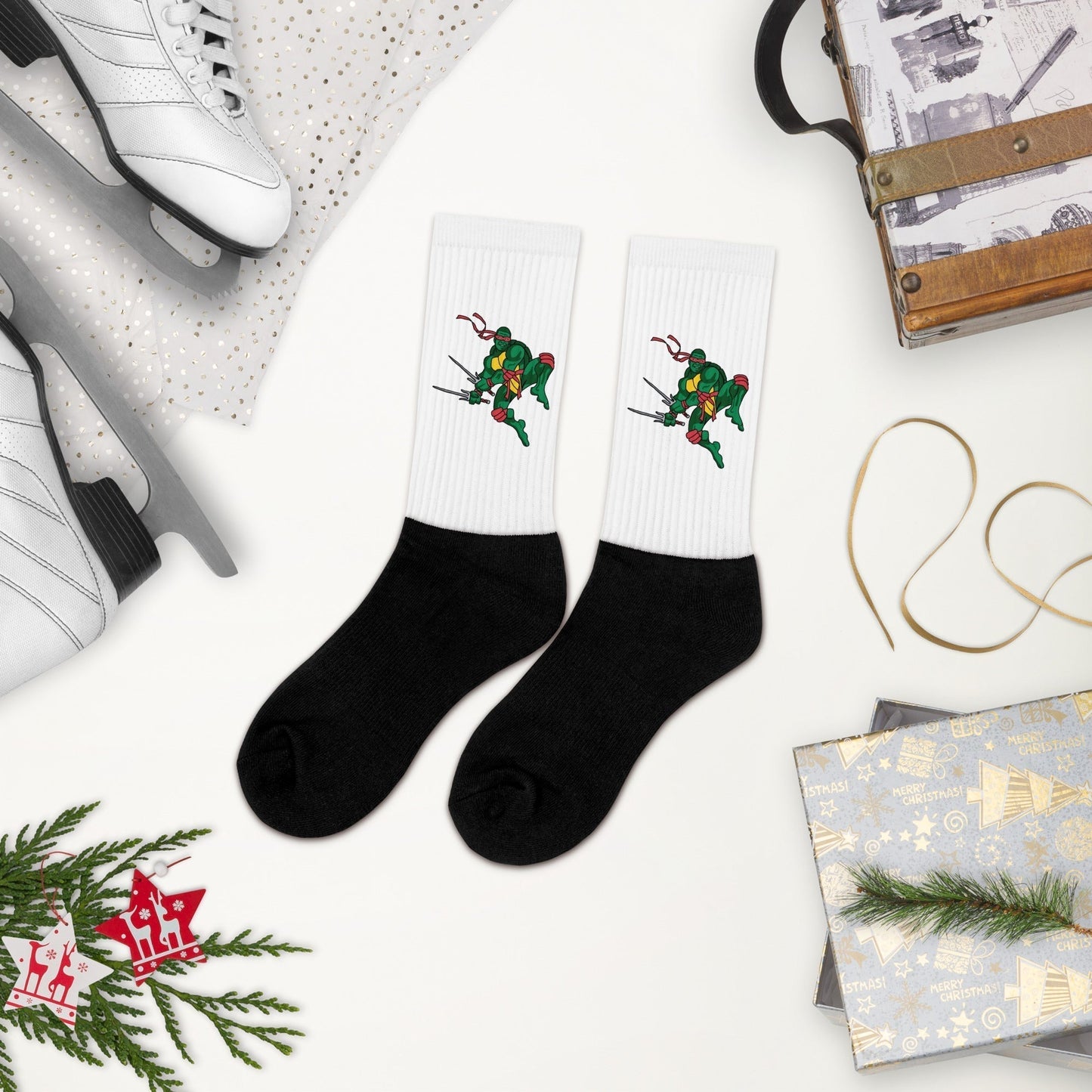 Kylian Mbappe Red Ninja Turtle Raphael Socks Socks Football Kylian Mbappe Ninja Turtles PSG Real Madrid Next Cult Brand
