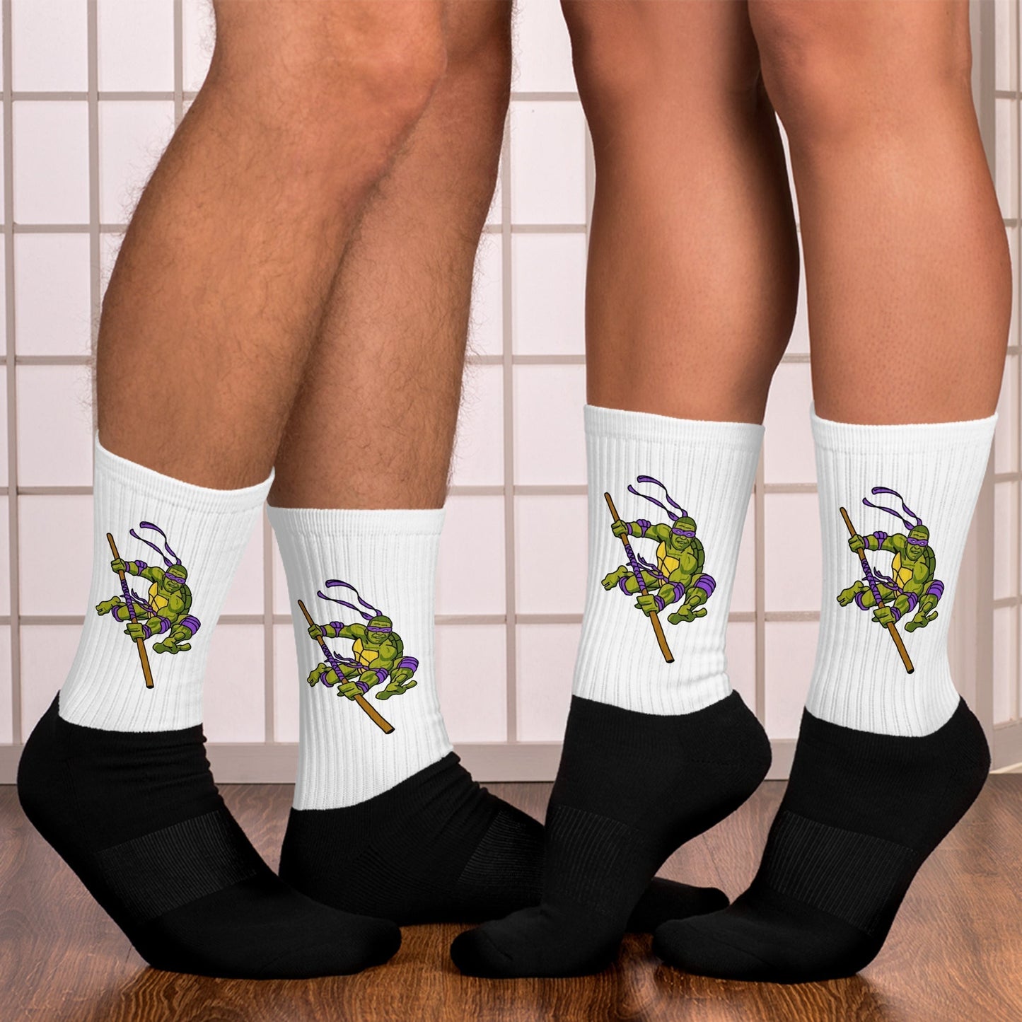 Kylian Mbappe Purple Ninja Turtle Donatello Socks XL Socks Football Kylian Mbappe Ninja Turtles PSG Real Madrid Next Cult Brand