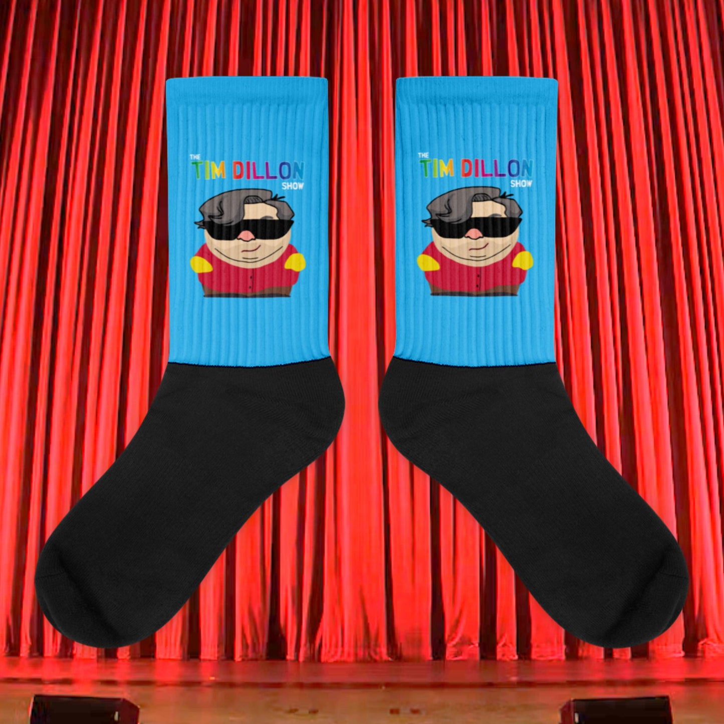 Tim Dillon Cartman, Southpark, The Tim Dillon Show, Tim Dillon Podcast, Tim Dillon Merch, Tim Dillon Socks XL Socks Podcasts Stand-up Comedy Tim Dillon Next Cult Brand
