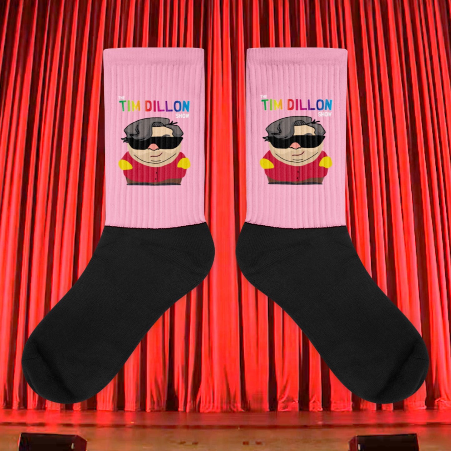 Tim Dillon Cartman, Southpark, The Tim Dillon Show, Tim Dillon Podcast, Tim Dillon Merch, Tim Dillon Socks XL Socks Podcasts Stand-up Comedy Tim Dillon Next Cult Brand