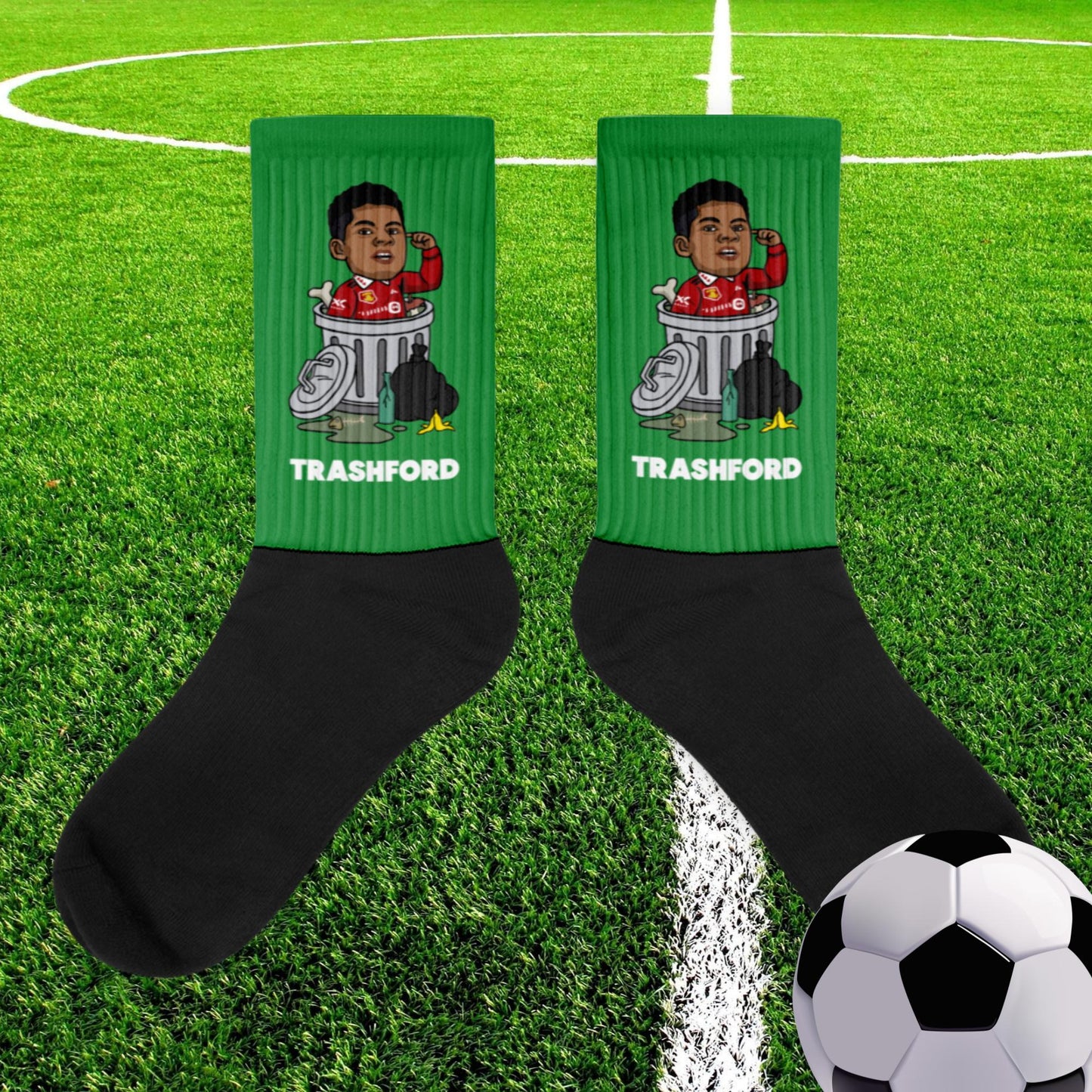 Trashford Marcus Rashford Manchester United Gift Man United Gift Marcus Rashford Socks XL Socks Football Manchester United Marcus Rashford Next Cult Brand