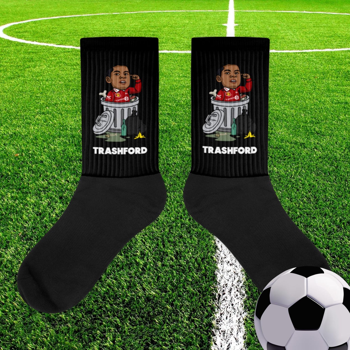 Trashford Marcus Rashford Manchester United Gift Man United Gift Marcus Rashford Socks XL Socks Football Manchester United Marcus Rashford Next Cult Brand