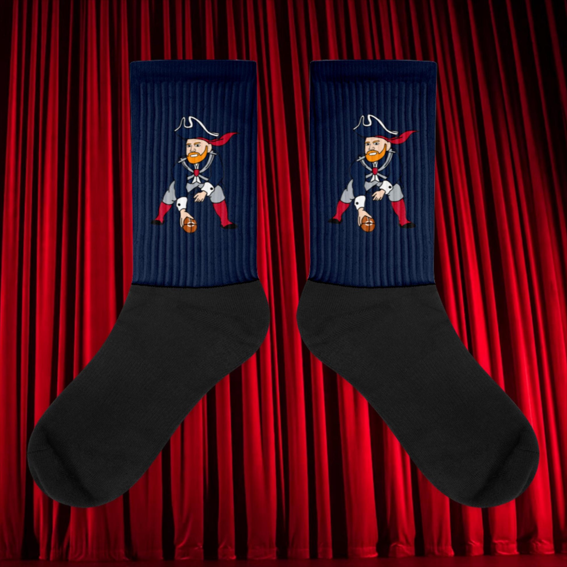 Bill Burrdy New England Patriots NFL Tom Brady Bill Burr Socks XL American Football Bill Burr Monday Morning Podcast New England Patriots NFL Podcasts Stand-up Comedy Next Cult Brand