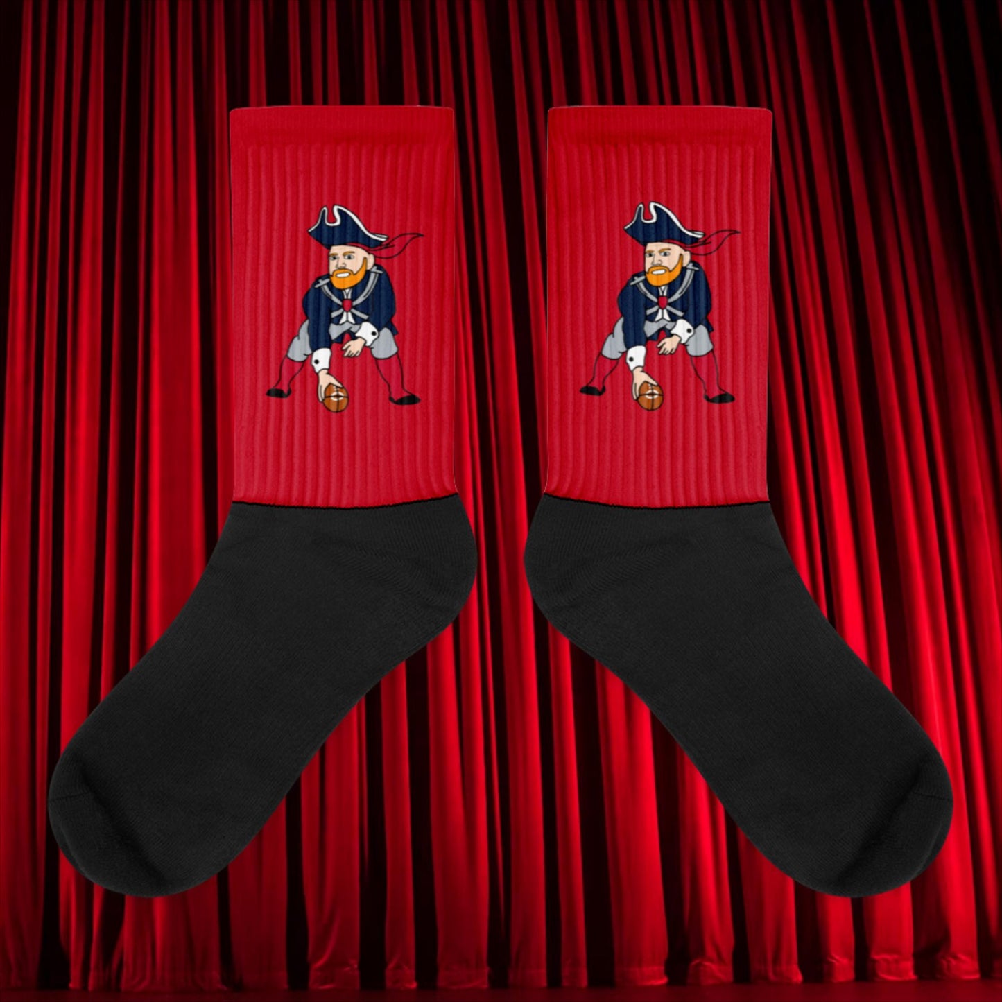 Bill Burrdy New England Patriots NFL Tom Brady Bill Burr Socks XL American Football Bill Burr Monday Morning Podcast New England Patriots NFL Podcasts Stand-up Comedy Next Cult Brand