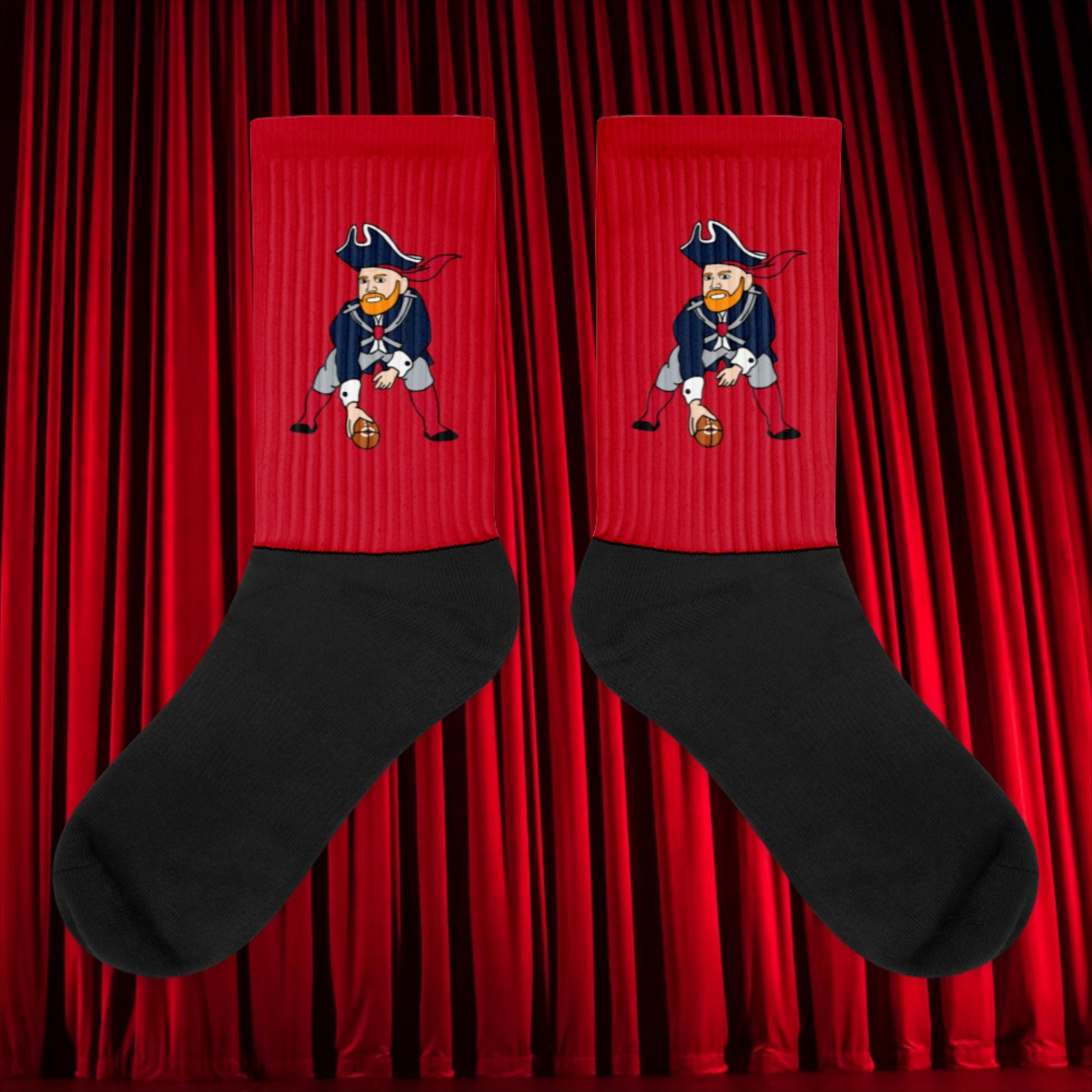 Bill Burrdy New England Patriots NFL Tom Brady Bill Burr Socks XL American Football Bill Burr Monday Morning Podcast New England Patriots NFL Podcasts Stand-up Comedy Next Cult Brand