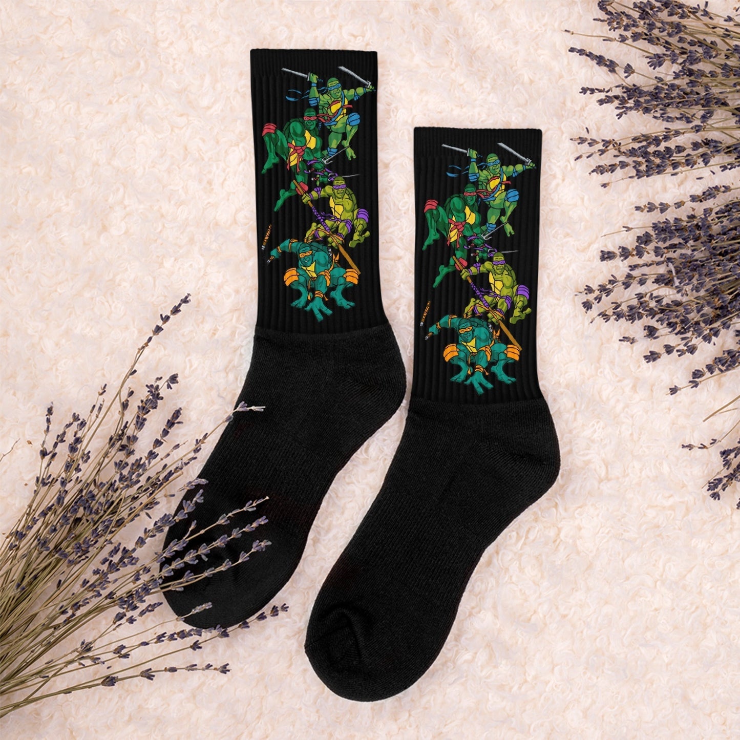 Kylian Mbappe Ninja Turtles funny football/ soccer meme Socks black XL Socks Football Kylian Mbappe Ninja Turtles PSG Real Madrid Next Cult Brand