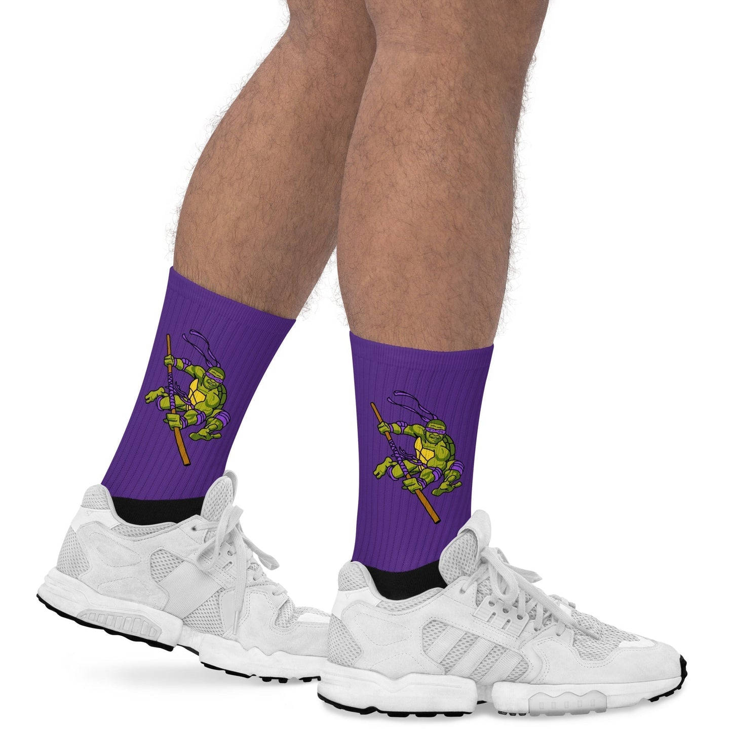 Kylian Mbappe Purple Ninja Turtle Donatello Socks XL Socks Football Kylian Mbappe Ninja Turtles PSG Real Madrid Next Cult Brand