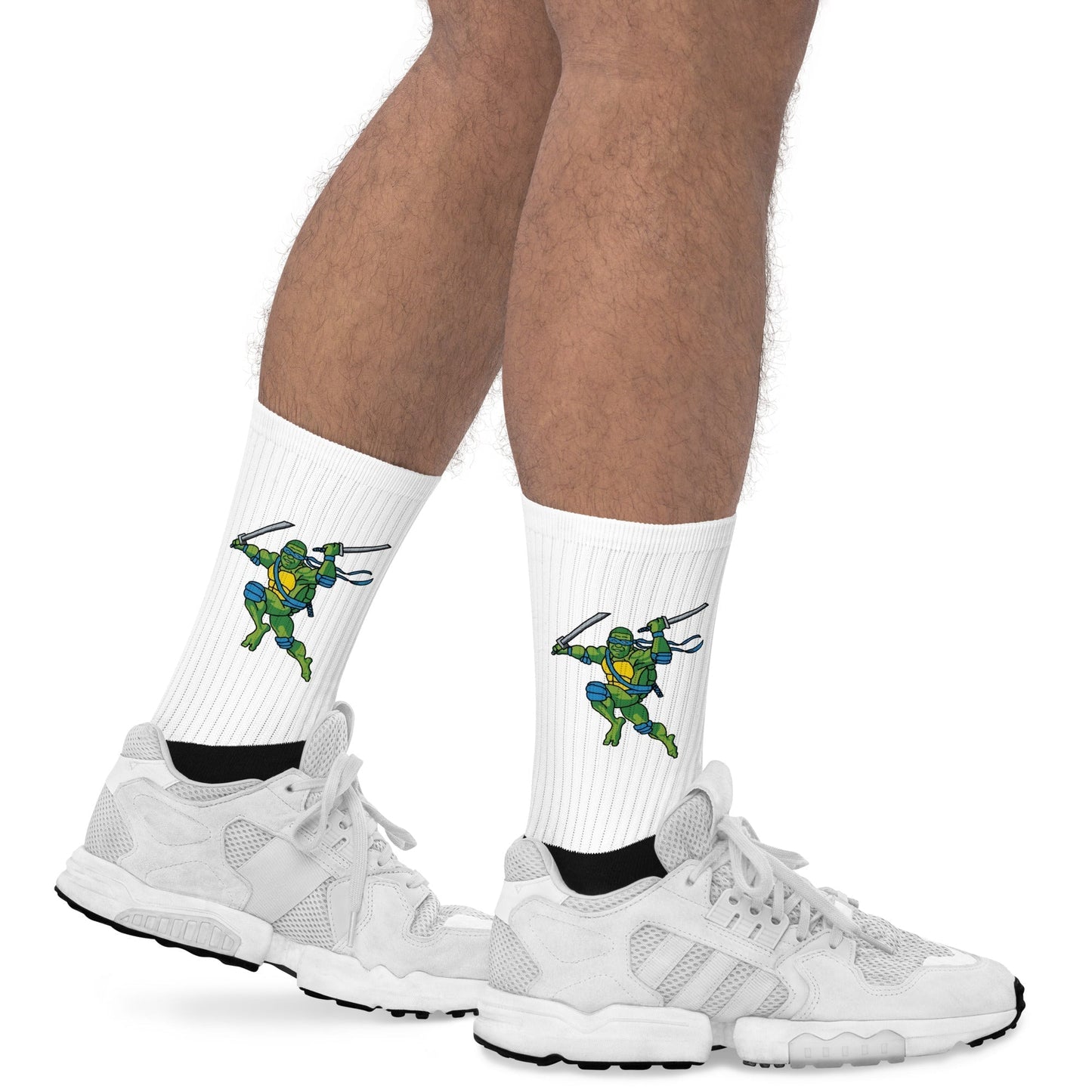 Kylian Mbappe Blue Ninja Turtle Leonardo Socks XL Socks Football Kylian Mbappe Ninja Turtles PSG Real Madrid Next Cult Brand