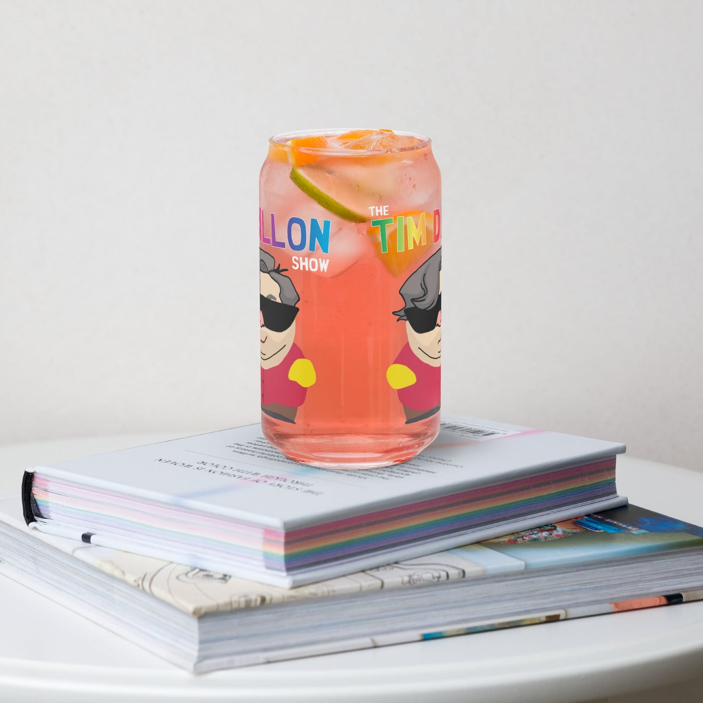 Tim Dillon Cartman, Southpark, The Tim Dillon Show, Tim Dillon Podcast, Tim Dillon Merch, Tim Dillon Can-shaped glass Glasses Podcasts Stand-up Comedy Tim Dillon Next Cult Brand