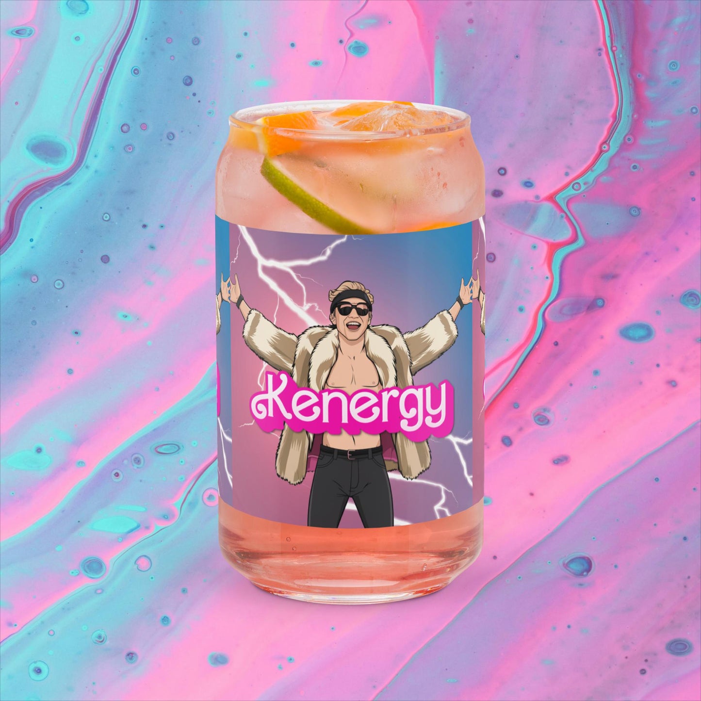 Kenergy Barbie Ryan Gosling Ken Can-shaped glass Default Title Glasses Barbie Celebrities Ken Kenergy Movies Ryan Gosling Next Cult Brand