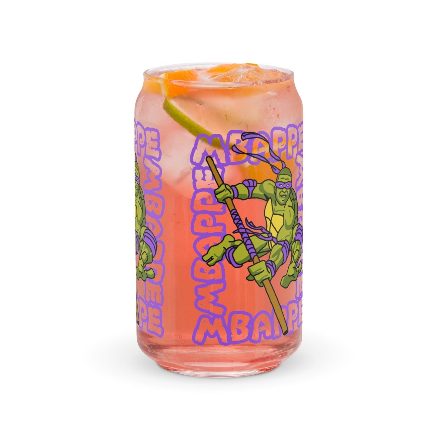 Kylian Mbappe Purple Ninja Turtle Donatello Can-shaped glass Glasses Football Kylian Mbappe Ninja Turtles PSG Real Madrid Next Cult Brand