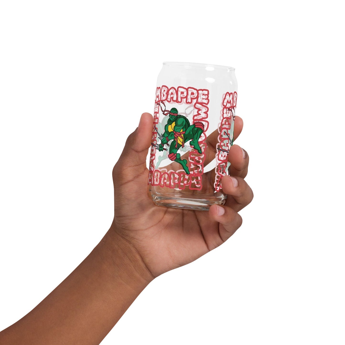 Kylian Mbappe Red Ninja Turtle Raphael Can-shaped glass Glasses Football Kylian Mbappe Ninja Turtles PSG Real Madrid Next Cult Brand