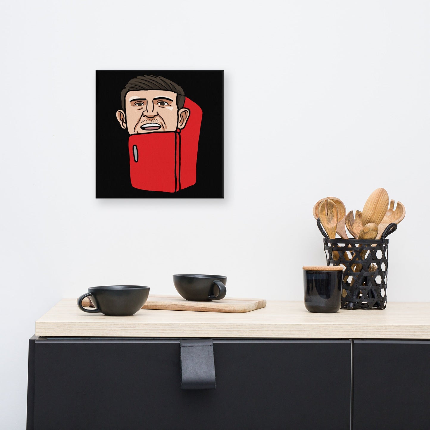 Harry ''The Fridge'' Maguire Canvas 12″×12″ Canvas Football Harry Maguire Manchester United The Fridge Next Cult Brand