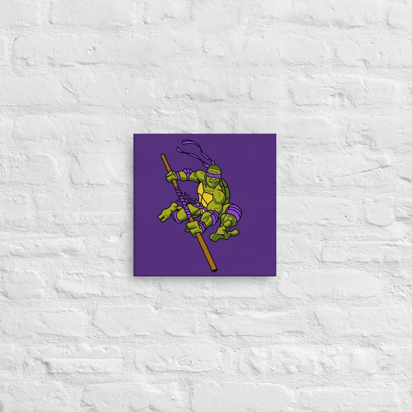 Kylian Mbappe Purple Ninja Turtle Donatello Canvas 12″×12″ Canvas Football Kylian Mbappe Ninja Turtles PSG Real Madrid Next Cult Brand