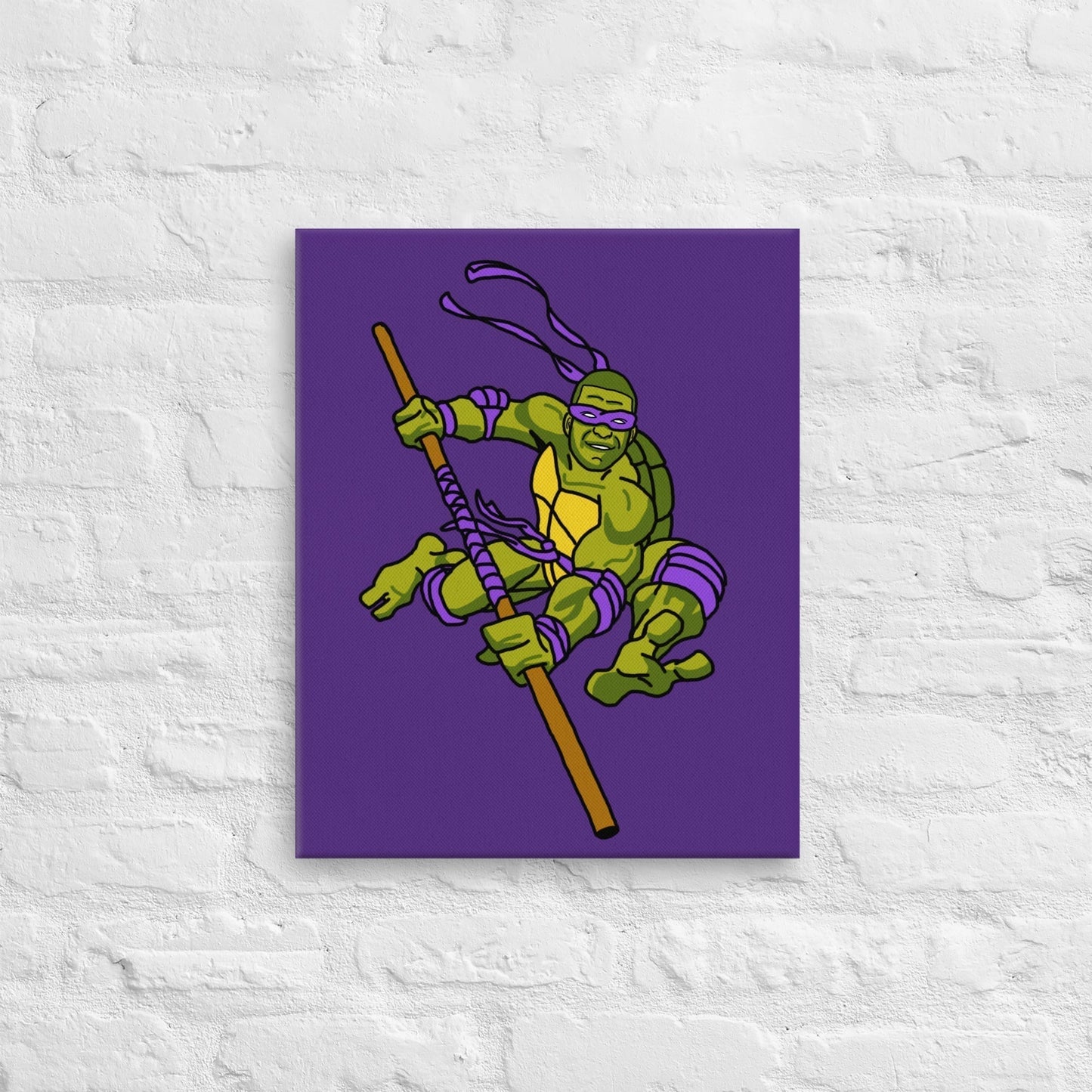Kylian Mbappe Purple Ninja Turtle Donatello Canvas 16″×20″ Canvas Football Kylian Mbappe Ninja Turtles PSG Real Madrid Next Cult Brand