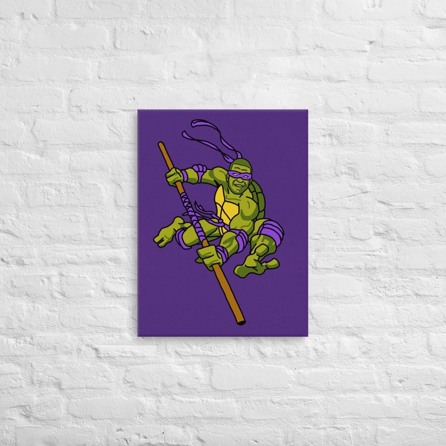 Kylian Mbappe Purple Ninja Turtle Donatello Canvas 18″×24″ Canvas Football Kylian Mbappe Ninja Turtles PSG Real Madrid Next Cult Brand