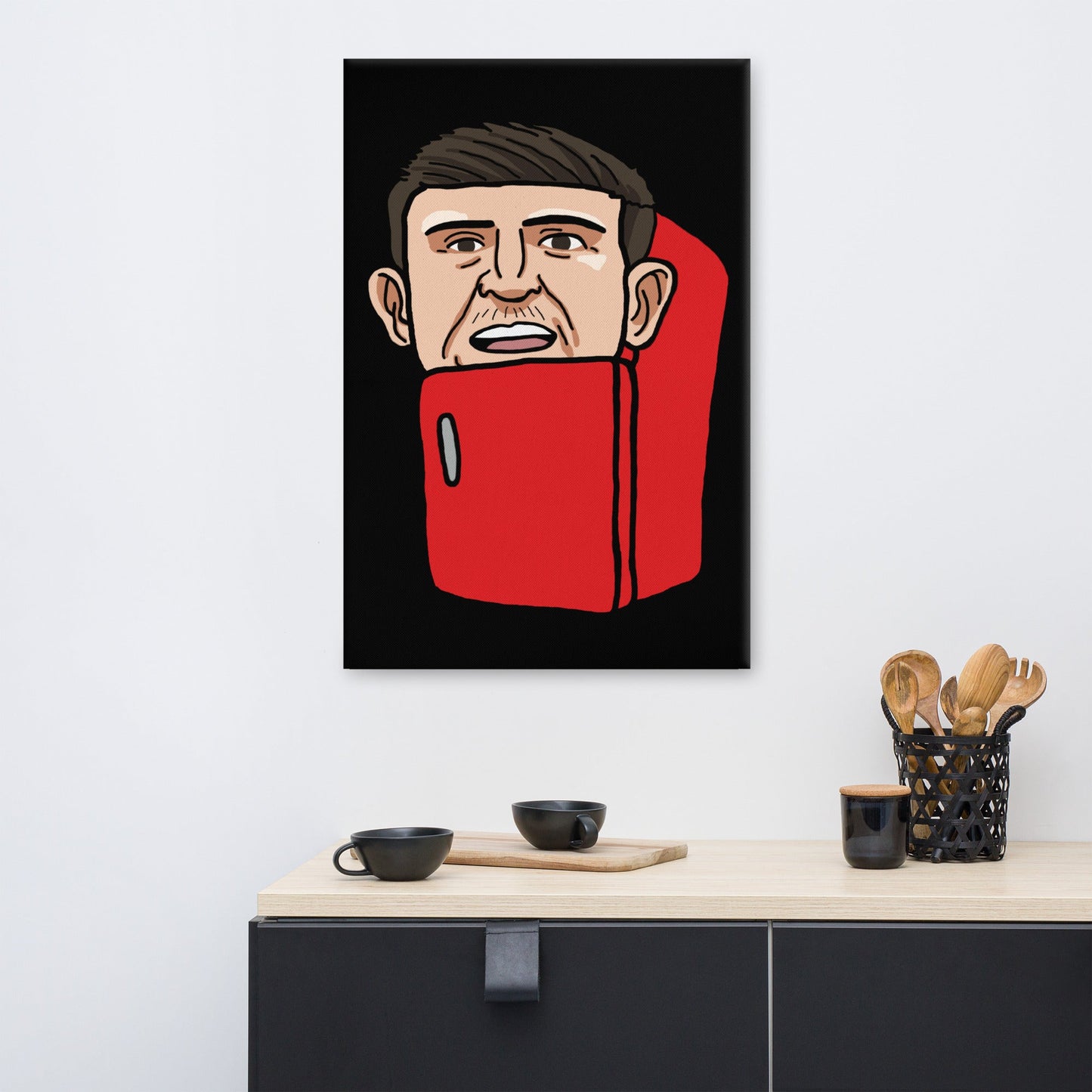 Harry ''The Fridge'' Maguire Canvas Canvas Football Harry Maguire Manchester United The Fridge Next Cult Brand