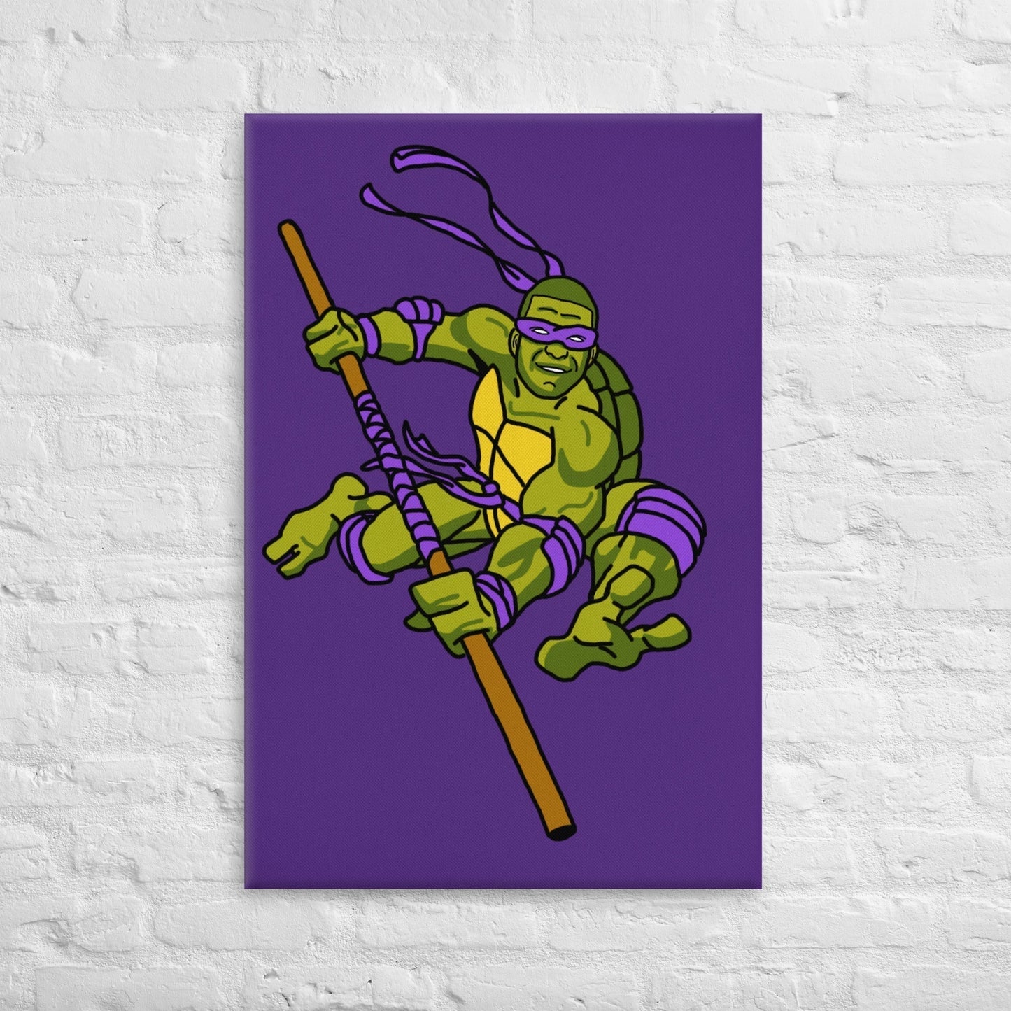 Kylian Mbappe Purple Ninja Turtle Donatello Canvas Canvas Football Kylian Mbappe Ninja Turtles PSG Real Madrid Next Cult Brand