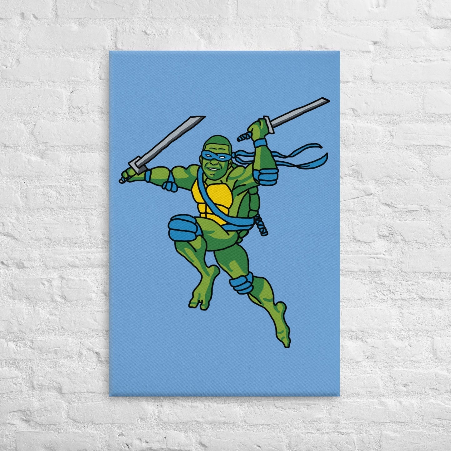 Kylian Mbappe Blue Ninja Turtle Leonardo Canvas Canvas Football Kylian Mbappe Ninja Turtles PSG Real Madrid Next Cult Brand