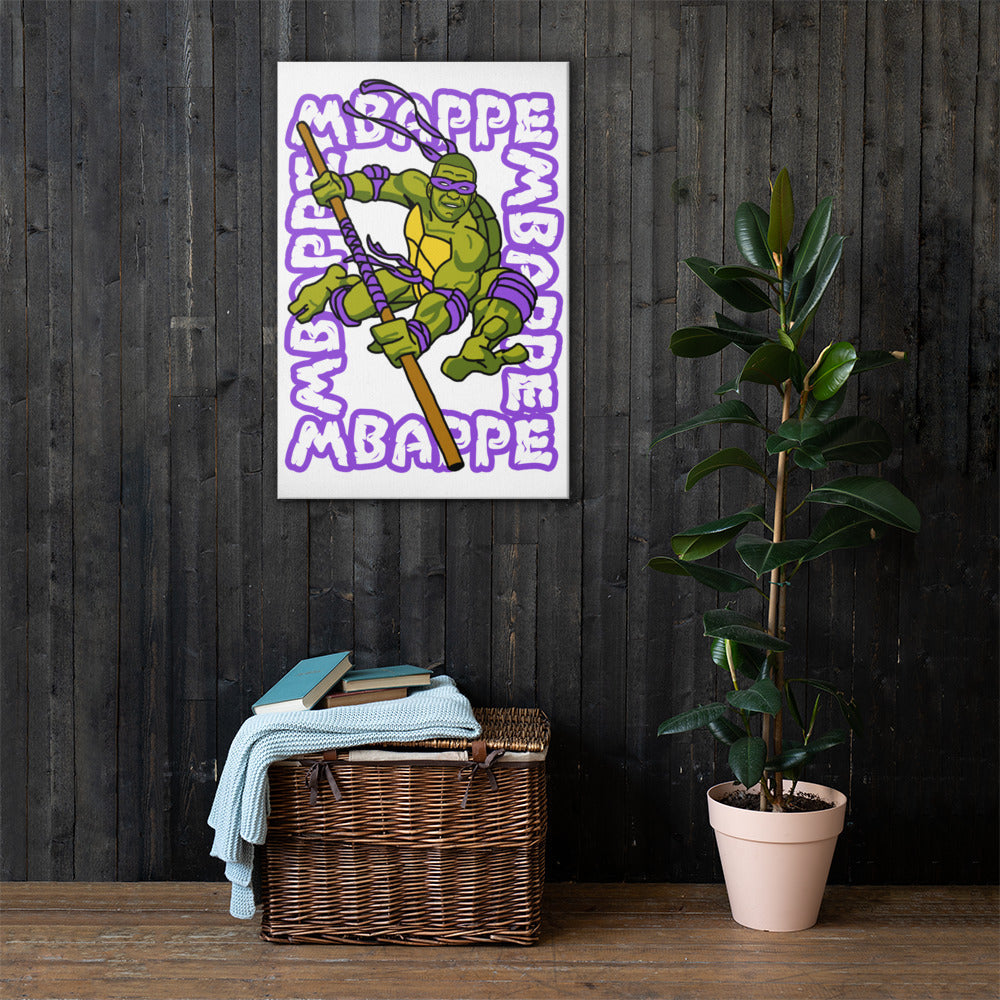 Kylian Mbappe Purple Ninja Turtle Donatello Canvas Canvas Football Kylian Mbappe Ninja Turtles PSG Real Madrid Next Cult Brand
