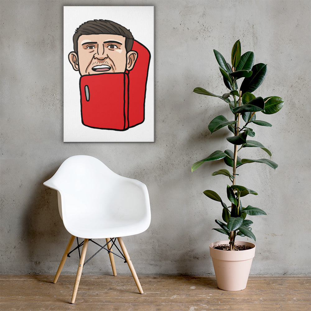 Harry ''The Fridge'' Maguire Canvas Canvas Football Harry Maguire Manchester United The Fridge Next Cult Brand