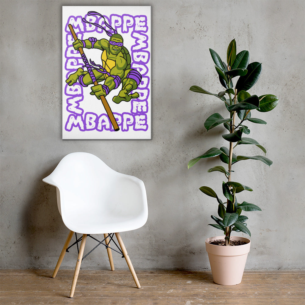 Kylian Mbappe Purple Ninja Turtle Donatello Canvas Canvas Football Kylian Mbappe Ninja Turtles PSG Real Madrid Next Cult Brand