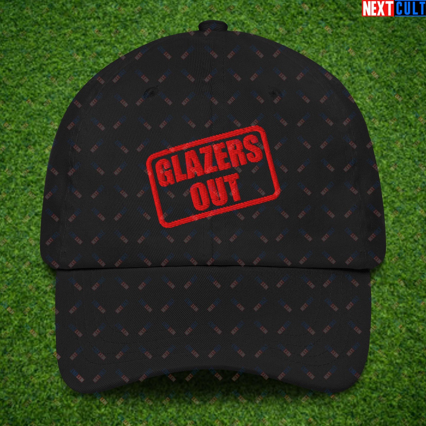 Glazers Out Stop The Glazers Ruining Manchester United Fan Protest Against Glazers Dad hat Black Hats Football GlazersOut Manchester United RatcliffeOut Next Cult Brand