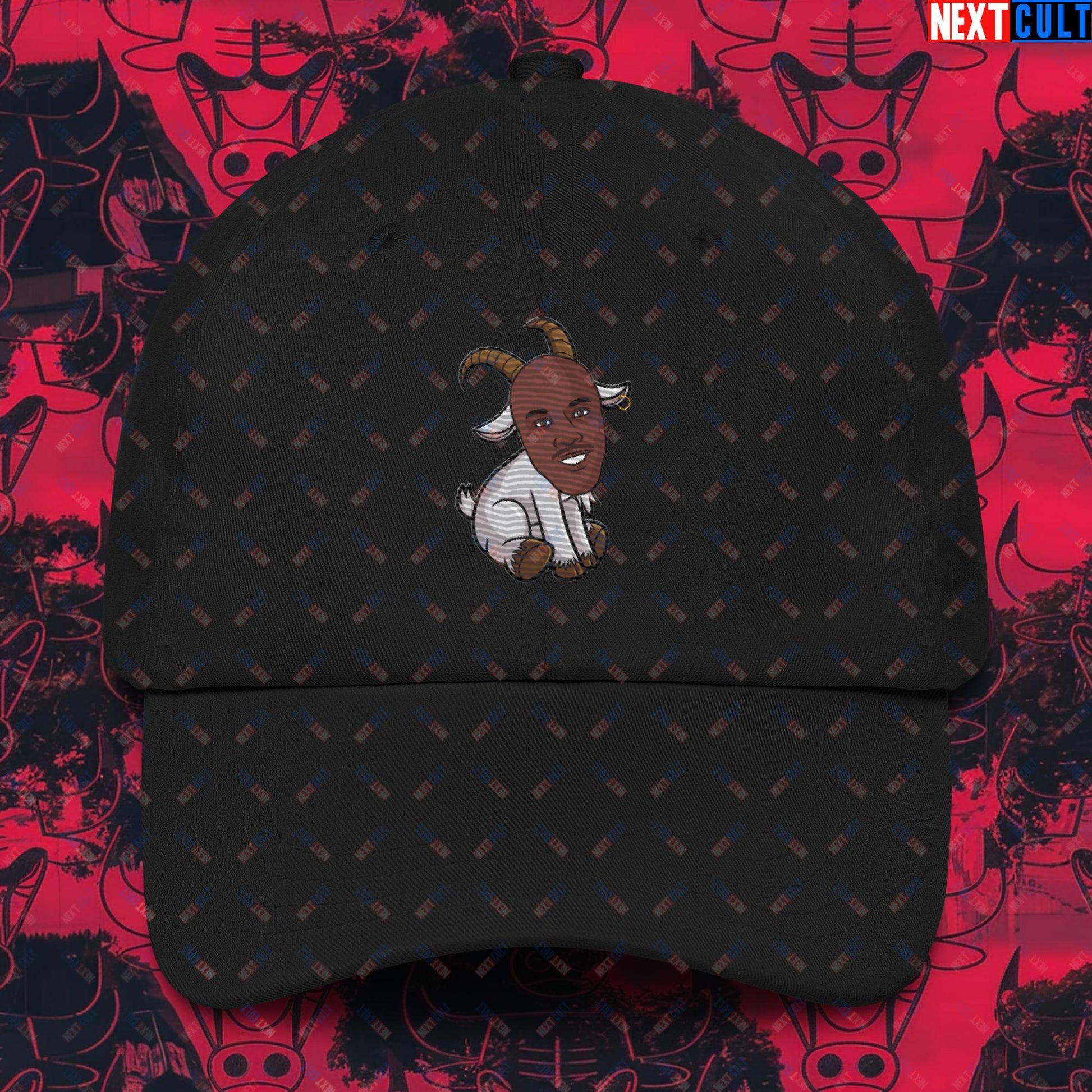Michael Jordan G.O.A.T. Dad Hat - Funny Basketball Meme Cap - Greatest of All Time NBA Cartoon Design - Perfect Gift for Basketball Fans Dad hat Black Hats Basketball Chicago Bulls G.O.A.T. Michael Jordan NBA Next Cult Brand
