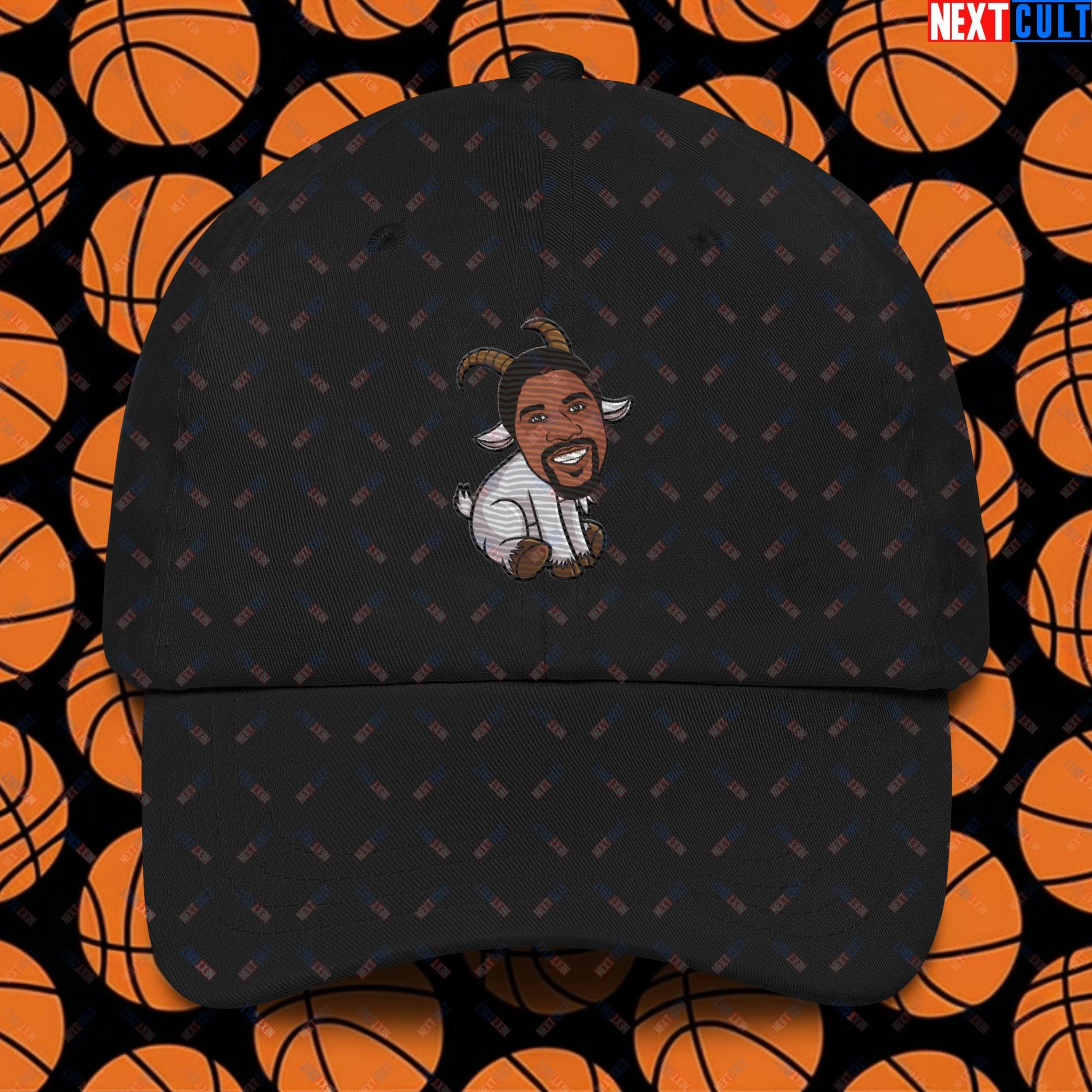 Magic Johnson G.O.A.T. Dad Hat - Funny Basketball Meme Cap - Greatest of All Time Baseball Hat for Basketball Fans - Perfect Gift for Magic Johnson Fans Dad hat Black Hats Basketball G.O.A.T. Los Angeles Lakers Magic Johnson NBA Next Cult Brand