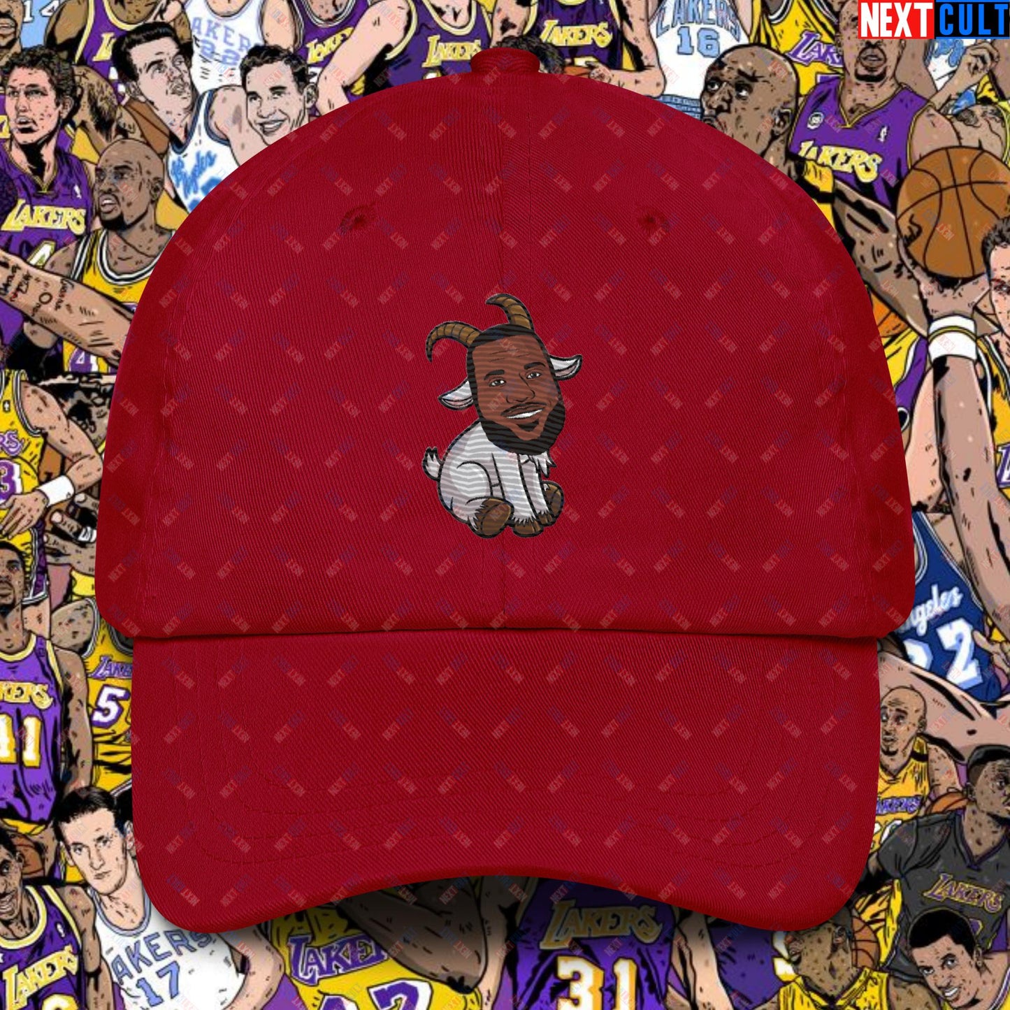 LeBron James G.O.A.T. Dad Hat - Greatest of All Time Basketball Cap - Settle the Debate NBA Meme Hat for Fans - Perfect Gift for Basketball Lovers Dad hat Cranberry Hats Basketball Cleveland Cavaliers G.O.A.T. LeBron James Los Angeles Lakers Miami Heat NBA Next Cult Brand
