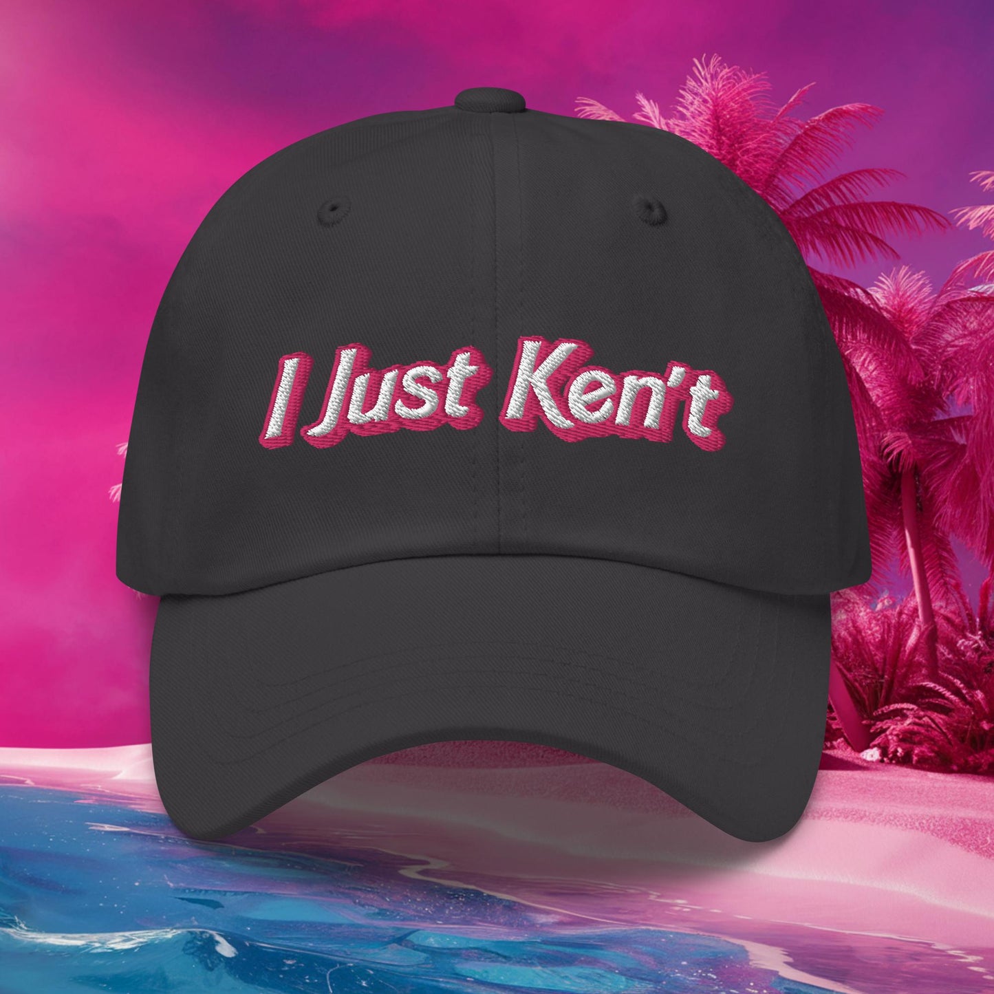 I Just Ken't Ken Barbie Movie Dad hat Dark Grey Hats Barbie Ken Movies Next Cult Brand