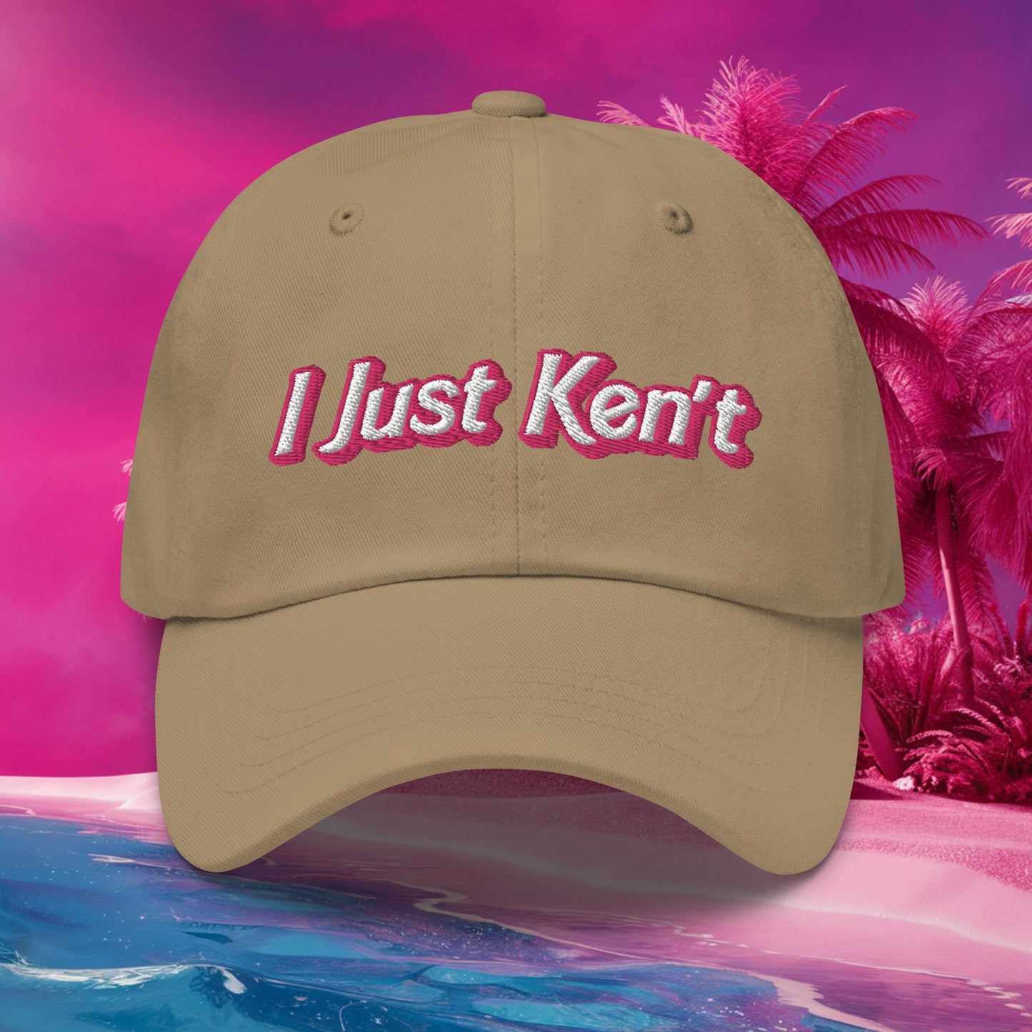 I Just Ken't Ken Barbie Movie Dad hat Khaki Hats Barbie Ken Movies Next Cult Brand