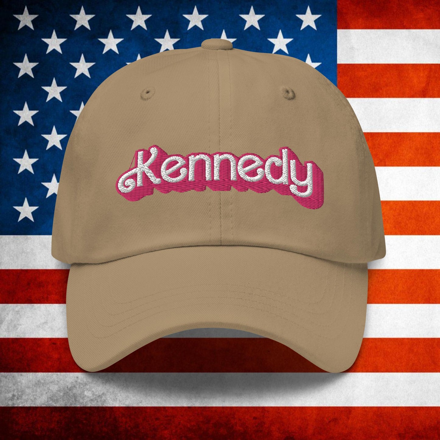 Kennedy JFK Conspiracy Ken Barbie Dad hat Khaki Hats Barbie Democrats JFK Ken Politics Next Cult Brand