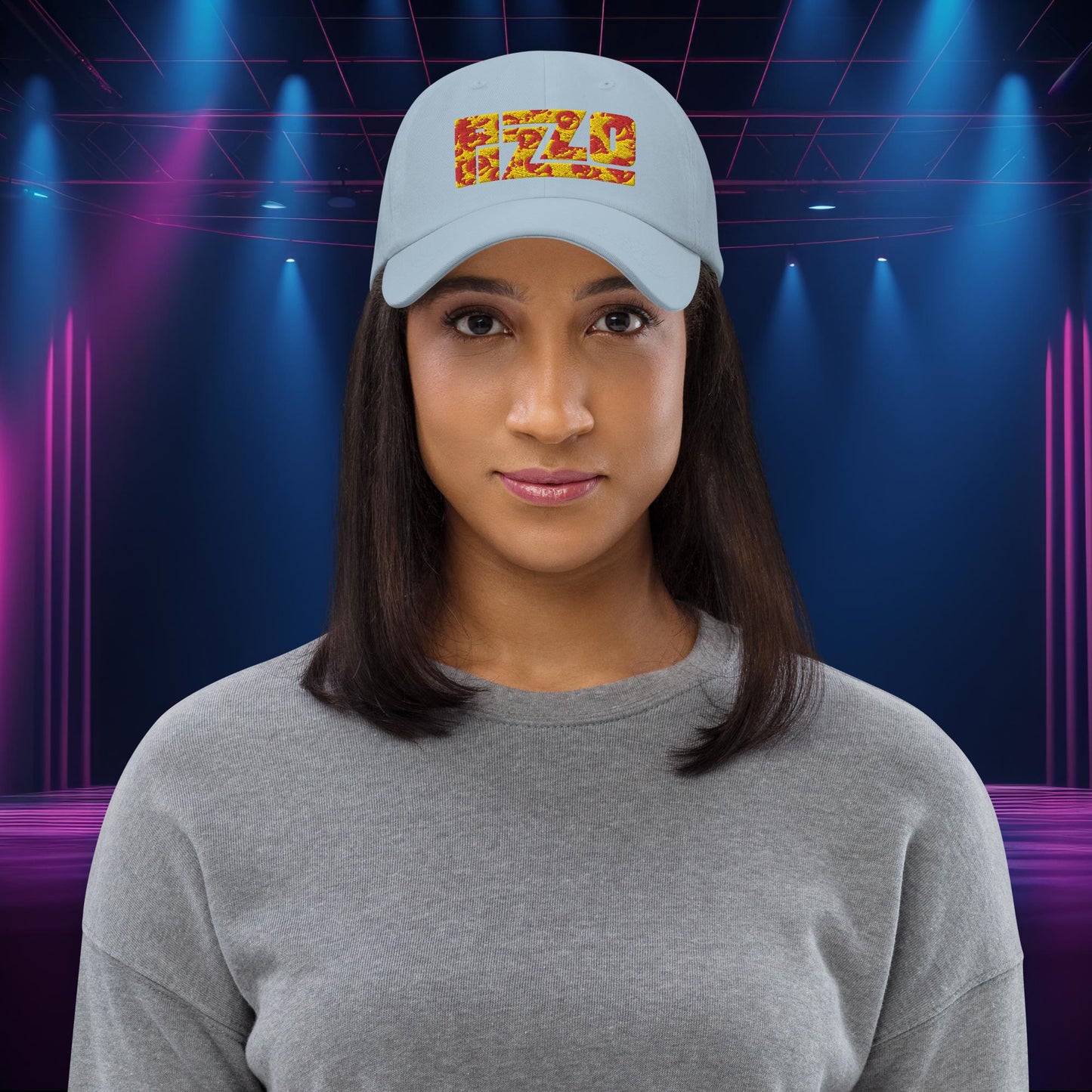 Pizzo Lizzo Pizza Lizzo Merch Lizzo Gift Song Lyrics Lizzo Dad hat Light Blue Hats Lizzo Music Next Cult Brand