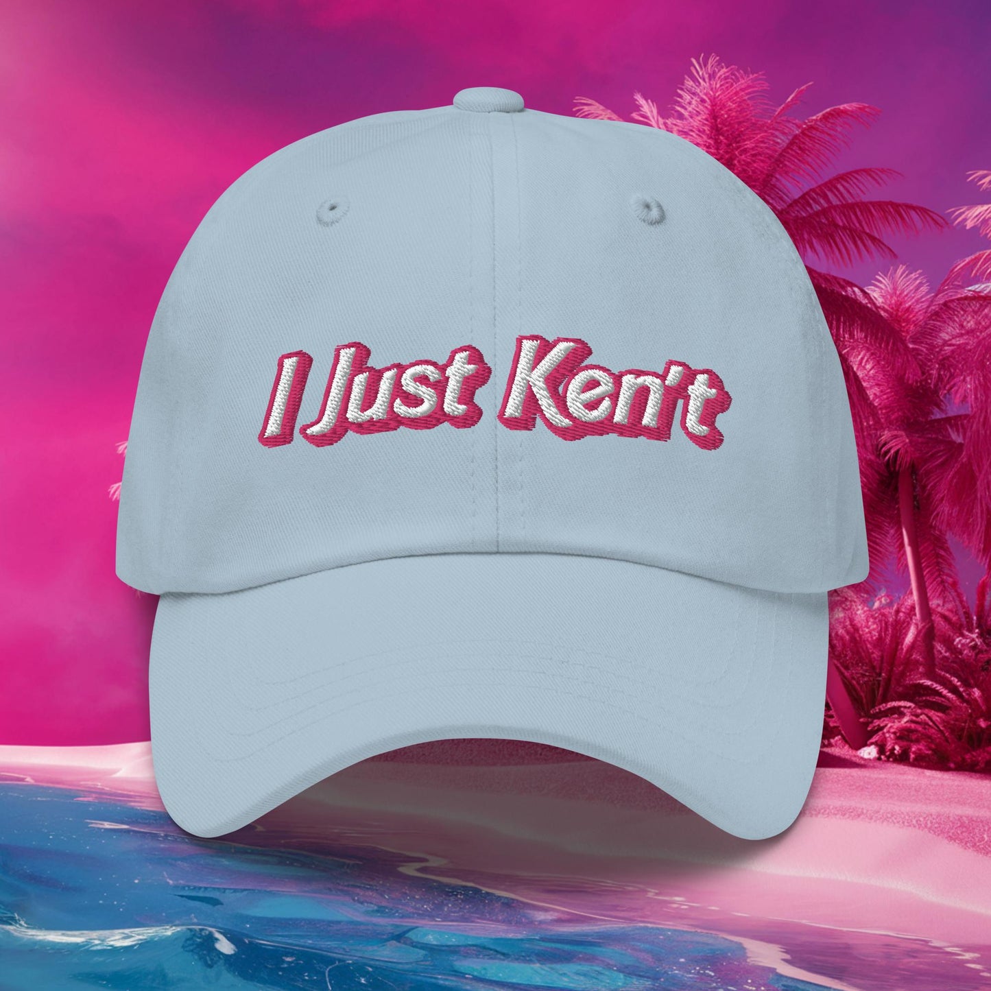 I Just Ken't Ken Barbie Movie Dad hat Light Blue Hats Barbie Ken Movies Next Cult Brand