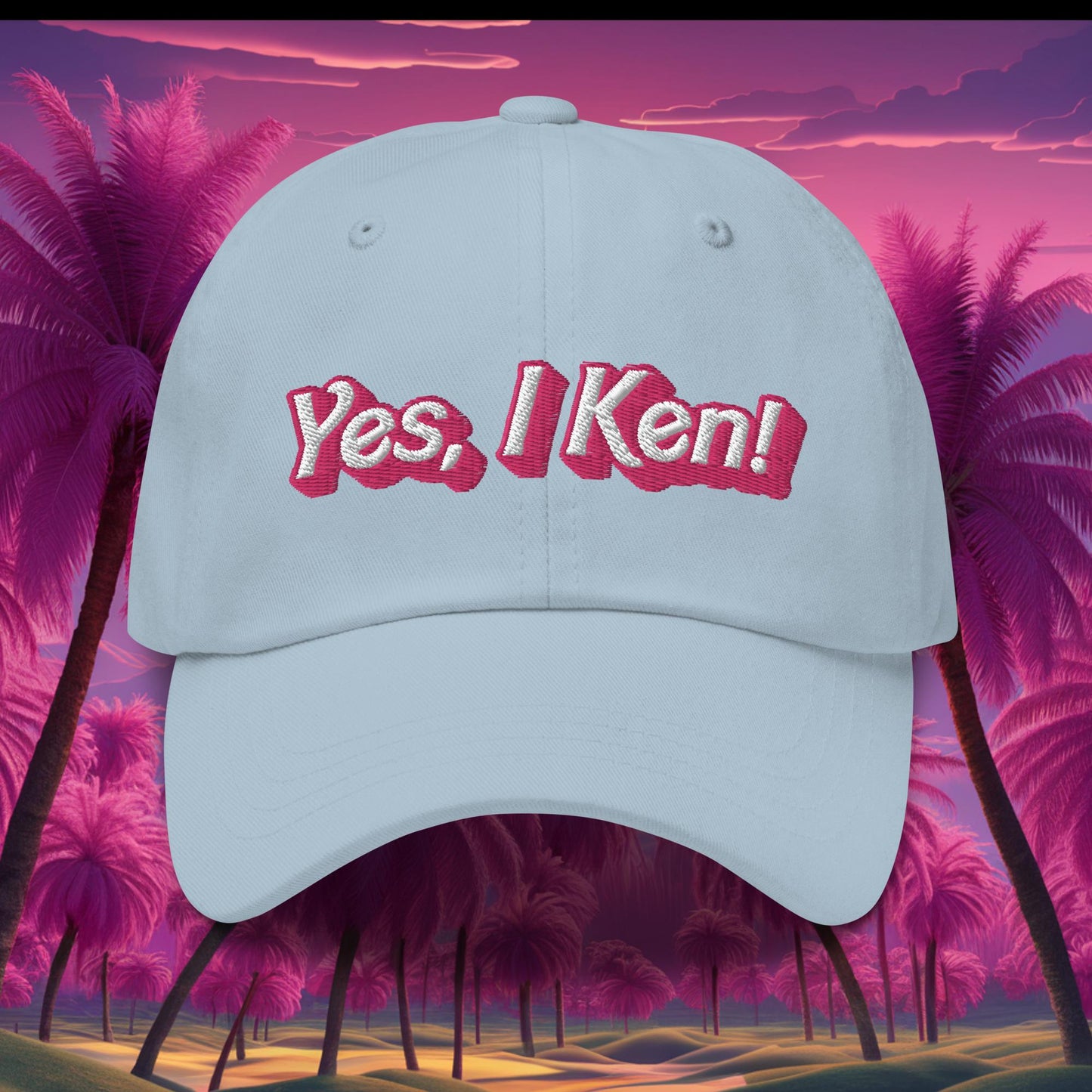 Yes I Ken Barbie Movie Dad hat Light Blue Hats Barbie Ken Movies Next Cult Brand