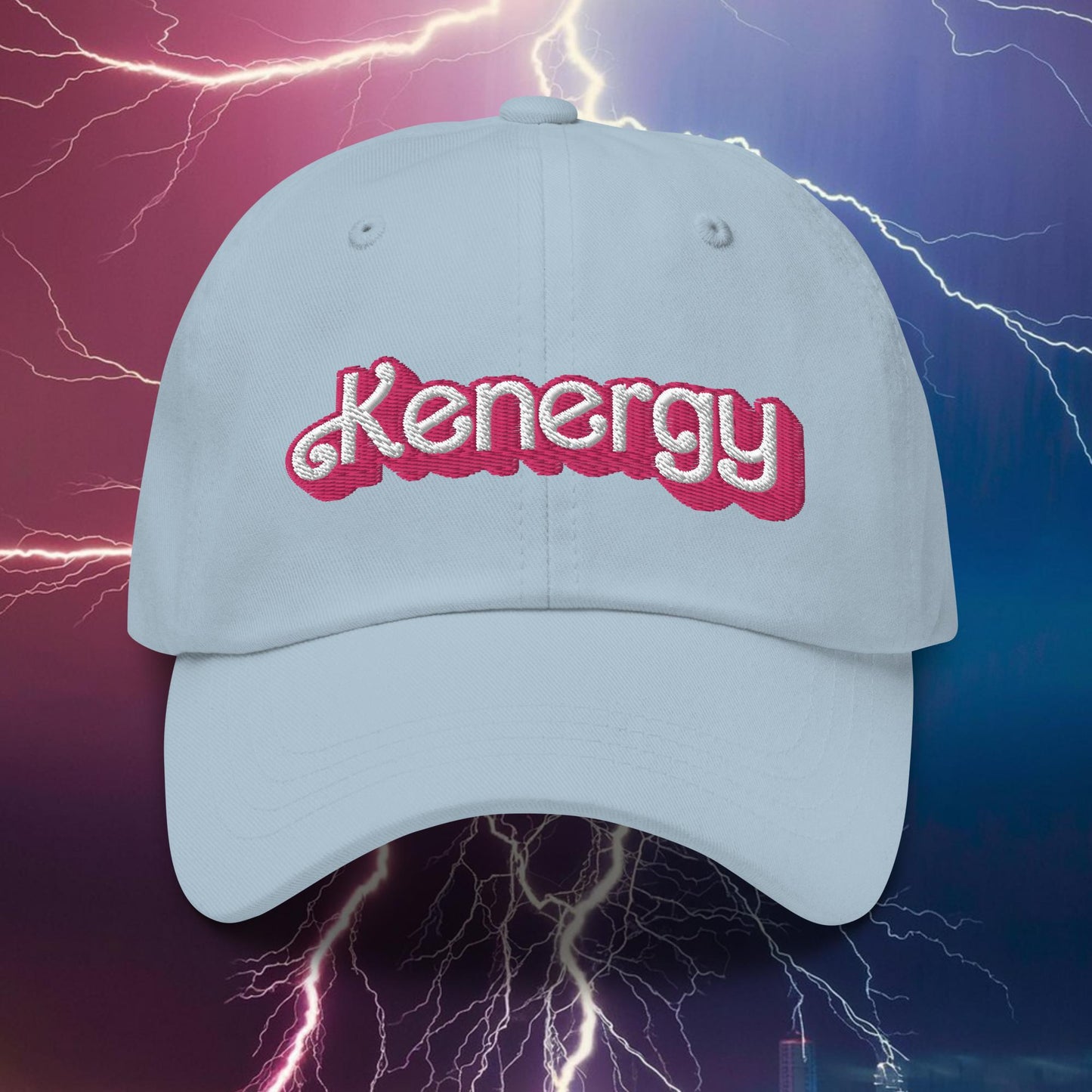 Kenergy Ken Barbie Movie Dad hat Light Blue Hats Barbie Ken Kenergy Movies Next Cult Brand
