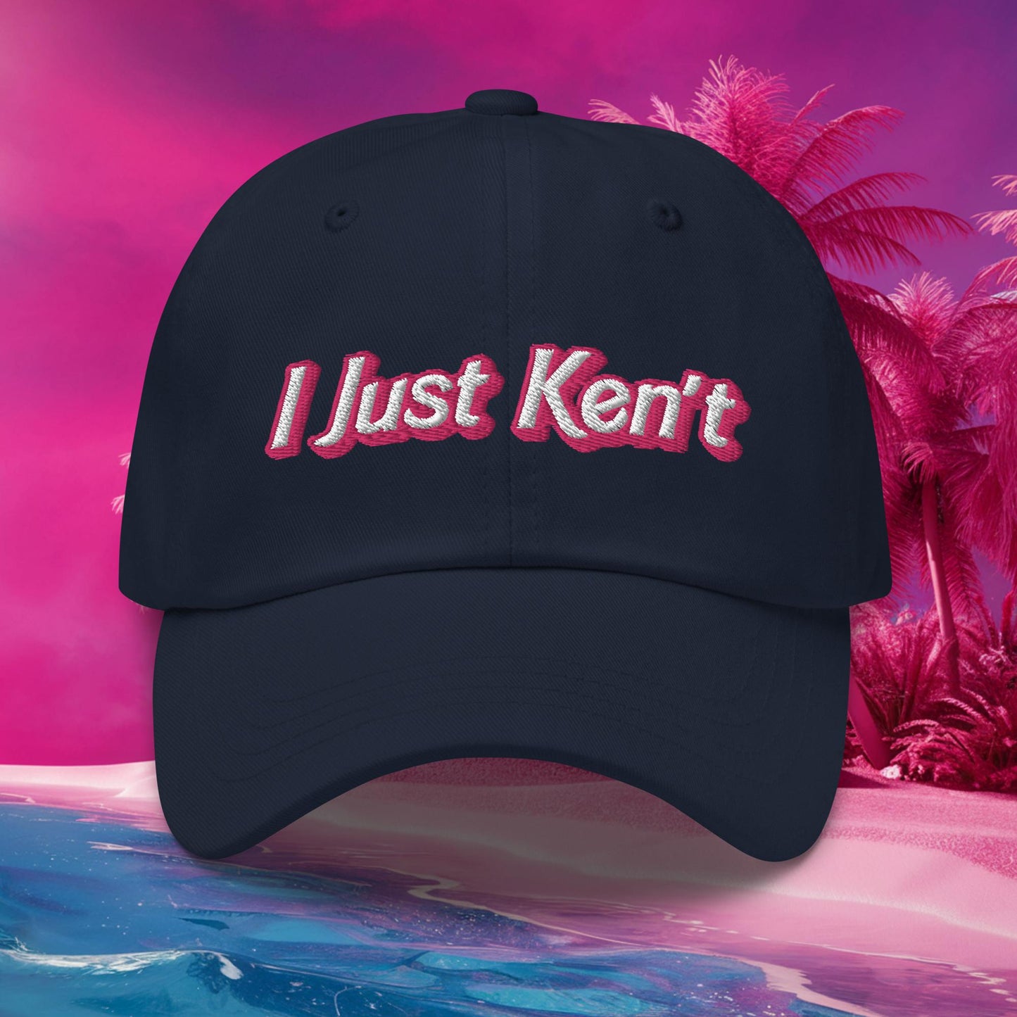 I Just Ken't Ken Barbie Movie Dad hat Navy Hats Barbie Ken Movies Next Cult Brand
