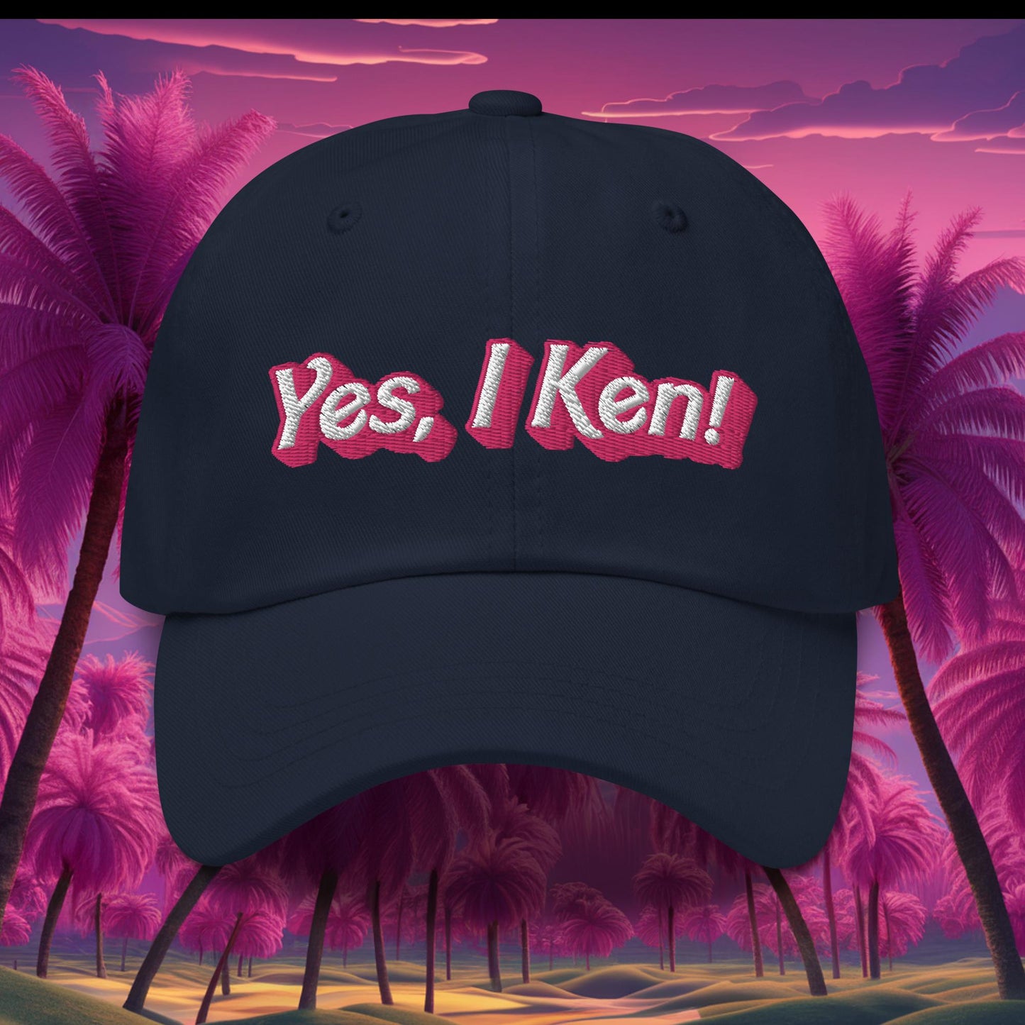 Yes I Ken Barbie Movie Dad hat Navy Hats Barbie Ken Movies Next Cult Brand