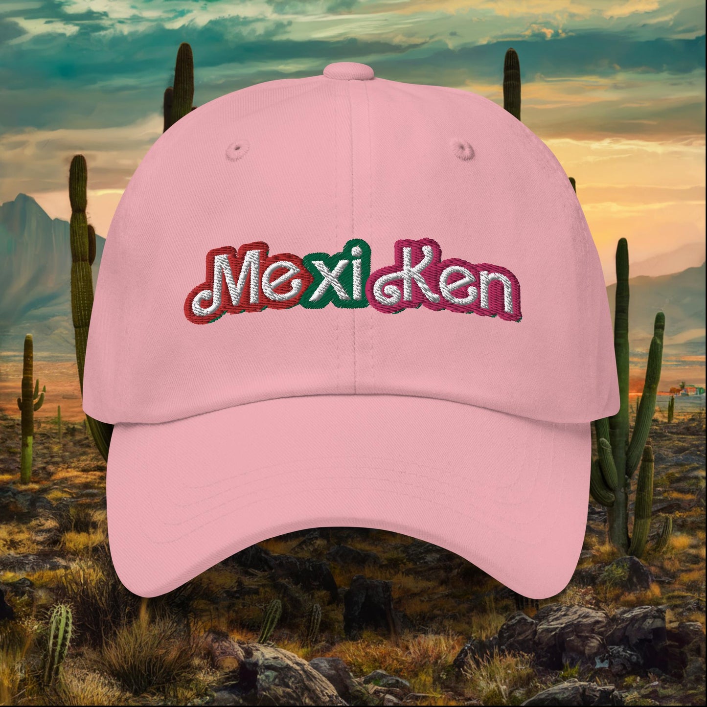 MexiKen Ken Barbie Mexico Mexican Mexicana Latino Latina Latinx Dad hat Pink Hats Barbie Ken Mexico Movies Next Cult Brand