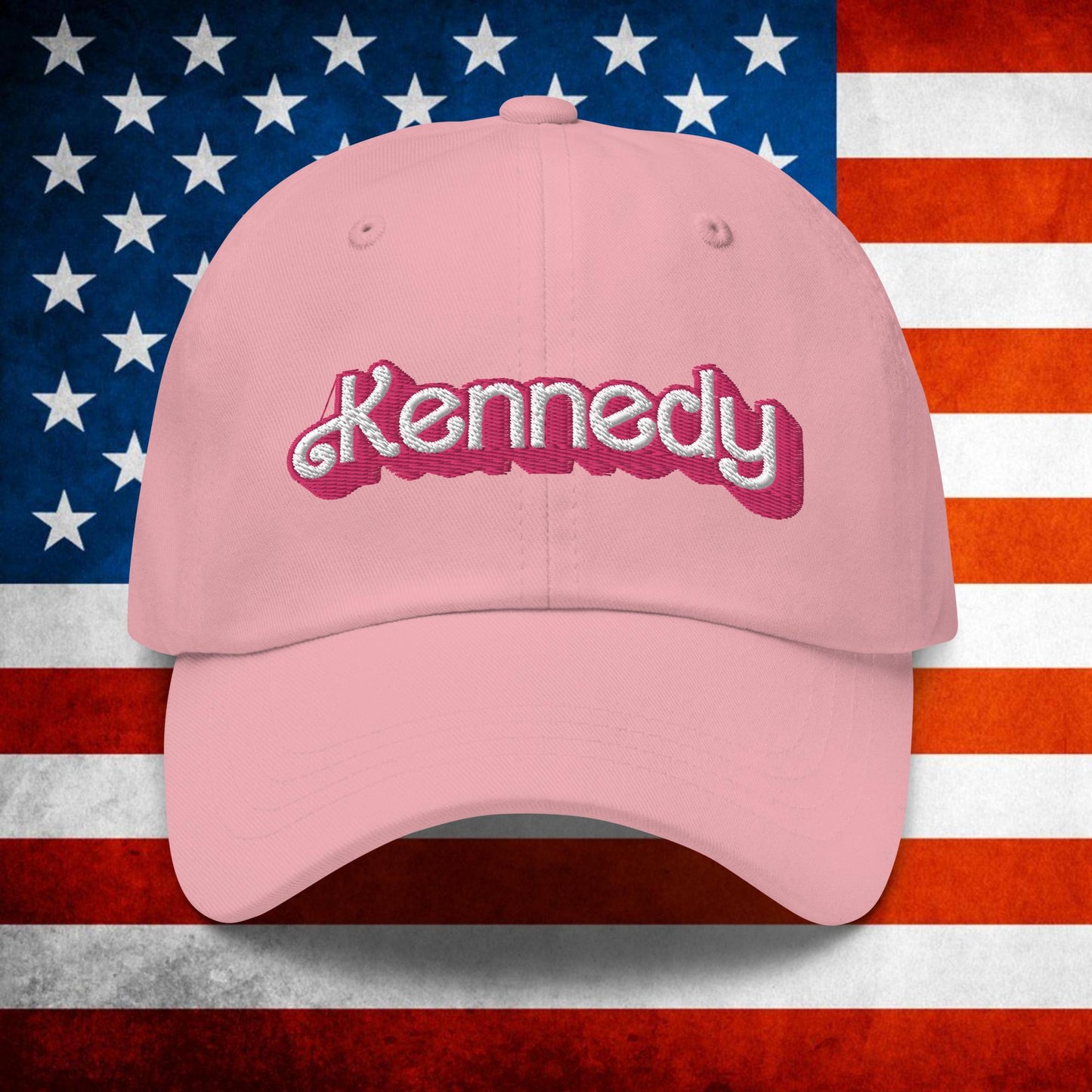 Kennedy JFK Conspiracy Ken Barbie Dad hat Pink Hats Barbie Democrats JFK Ken Politics Next Cult Brand