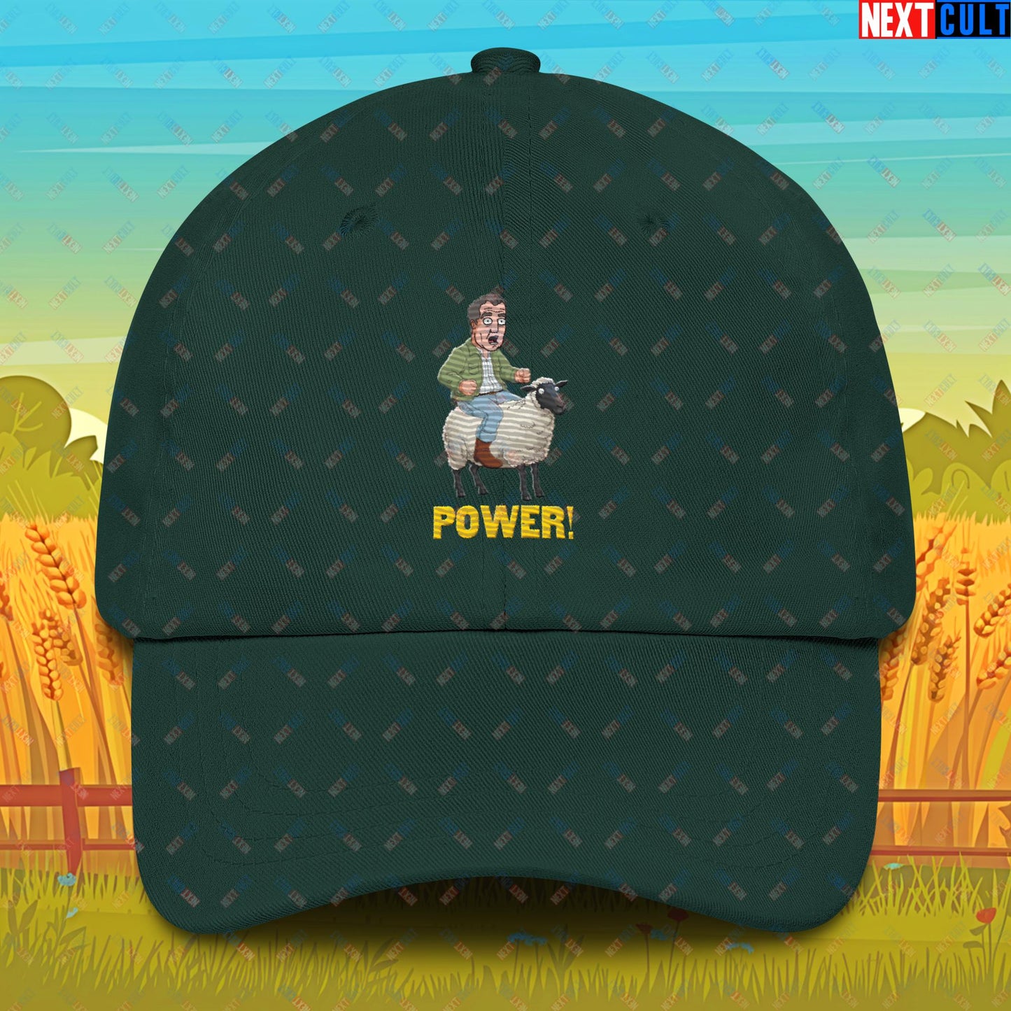 Power Sheep Jeremy Clarkson's Farm Diddly Squat Grand Tour Top Gear Funny Meme Cartoon Dad hat Spruce Hats Clarkson's Farm Grand Tour Jeremy Clarkson Top Gear TV Shows Next Cult Brand