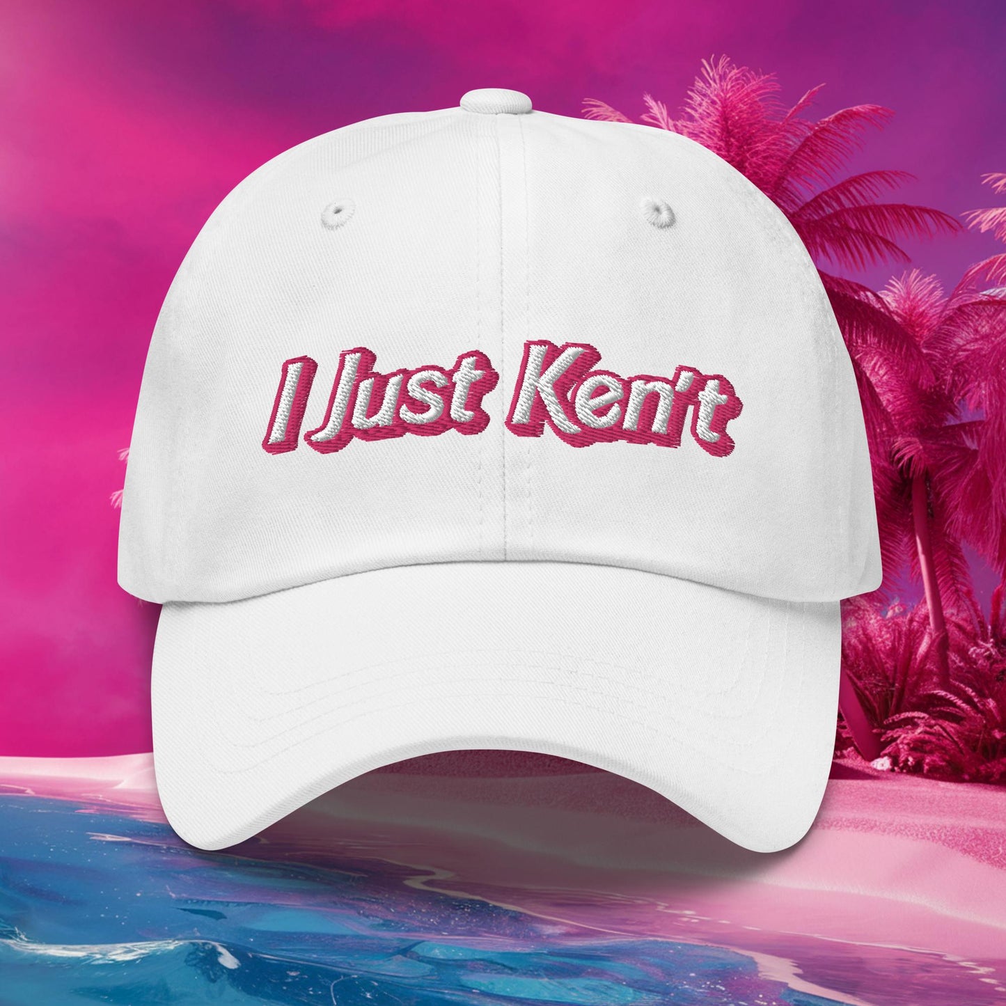 I Just Ken't Ken Barbie Movie Dad hat White Hats Barbie Ken Movies Next Cult Brand