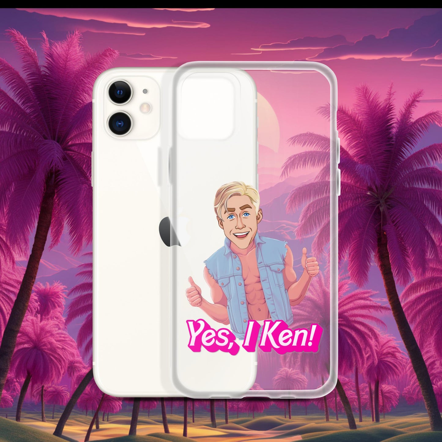 Yes I Ken Yes I can Ryan Gosling Ken Barbie Movie Clear Case for iPhone iPhone 11 Mobile Phone Cases Barbie Celebrities Ken Movies Ryan Gosling Next Cult Brand