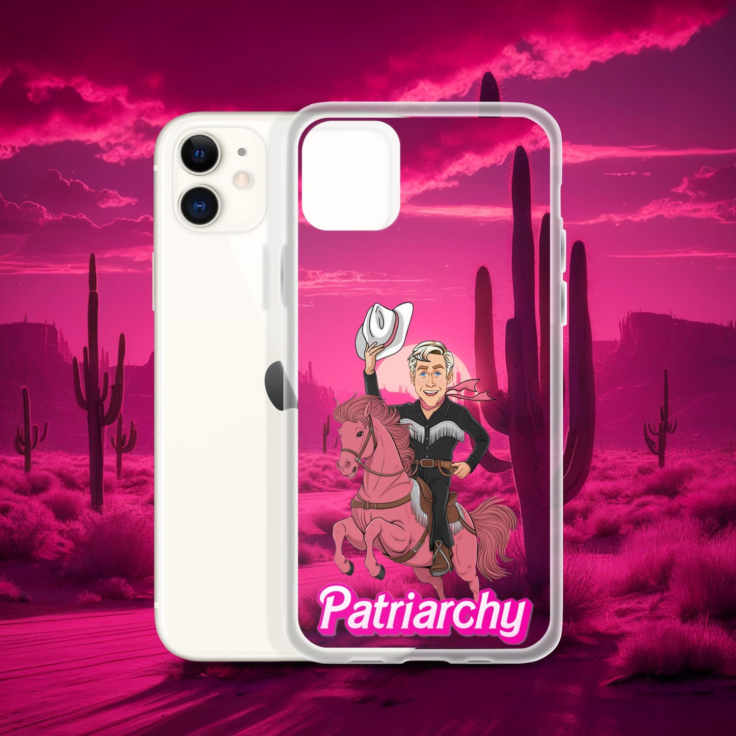 Ken Barbie Movie When I found out the patriarchy wasn't just about horses, I lost interest Clear Case for iPhone iPhone 11 Mobile Phone Cases Barbie Celebrities Ken Movies Ryan Gosling Next Cult Brand