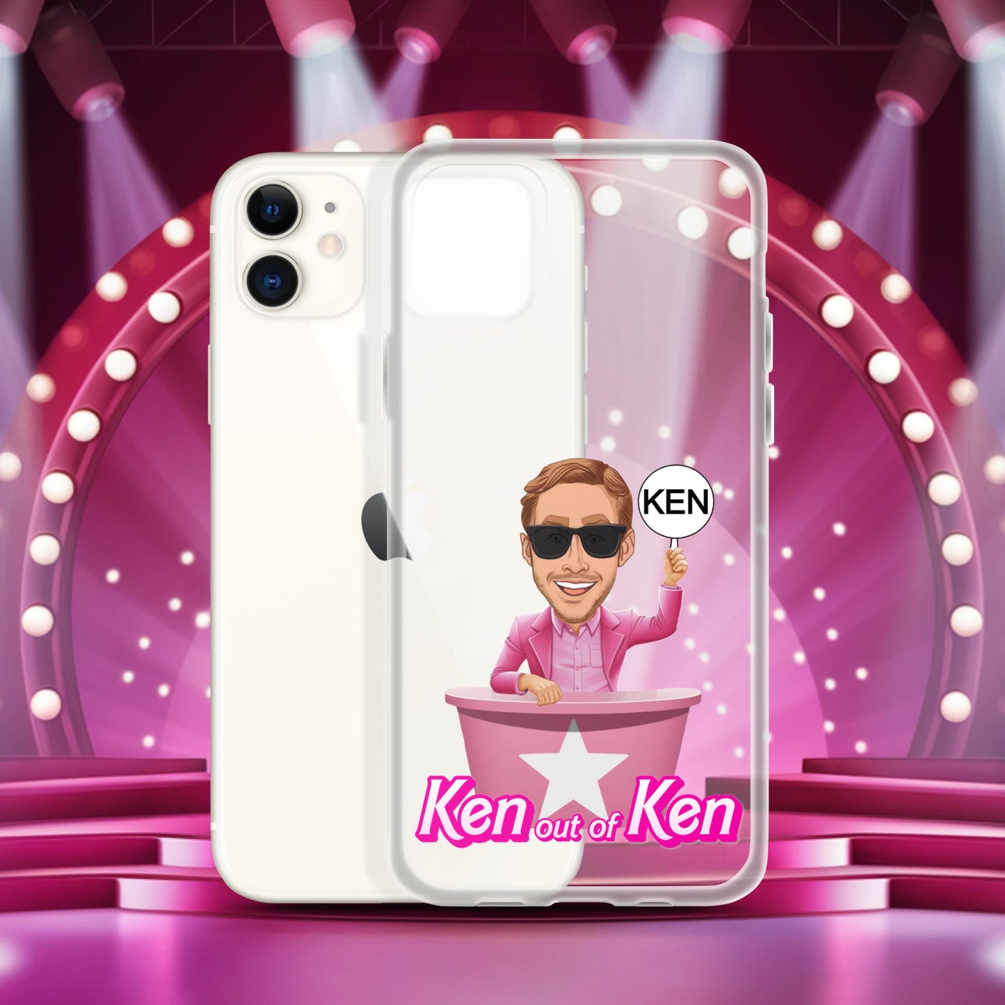Ken out of Ken Ryan Gosling Barbie Movie Clear Case for iPhone iPhone 11 Mobile Phone Cases Barbie Celebrities Ken Movies Ryan Gosling Next Cult Brand