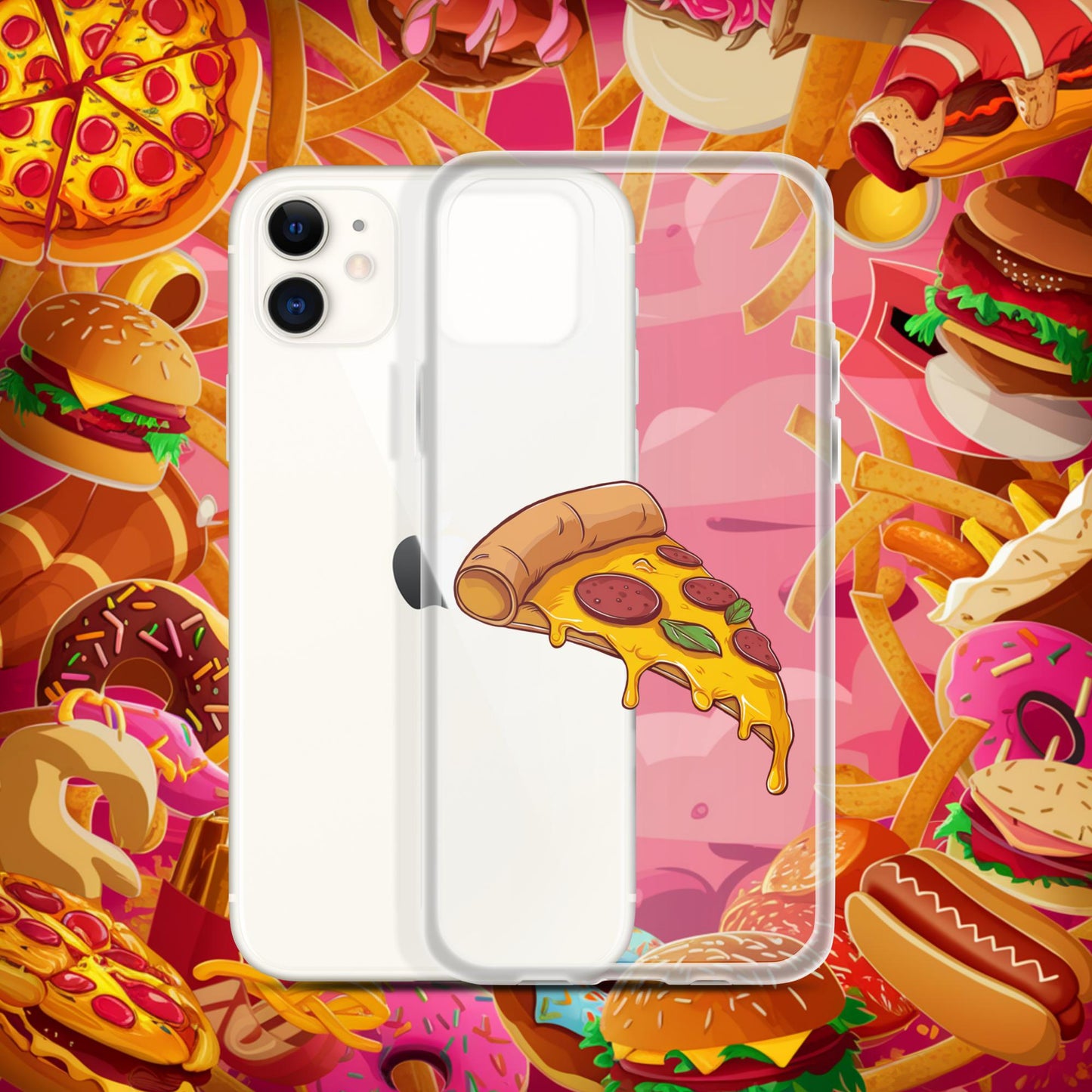 Pizza I Love Pizza Clear Case for iPhone iPhone 11 Mobile Phone Cases Fast Food Pizza Next Cult Brand